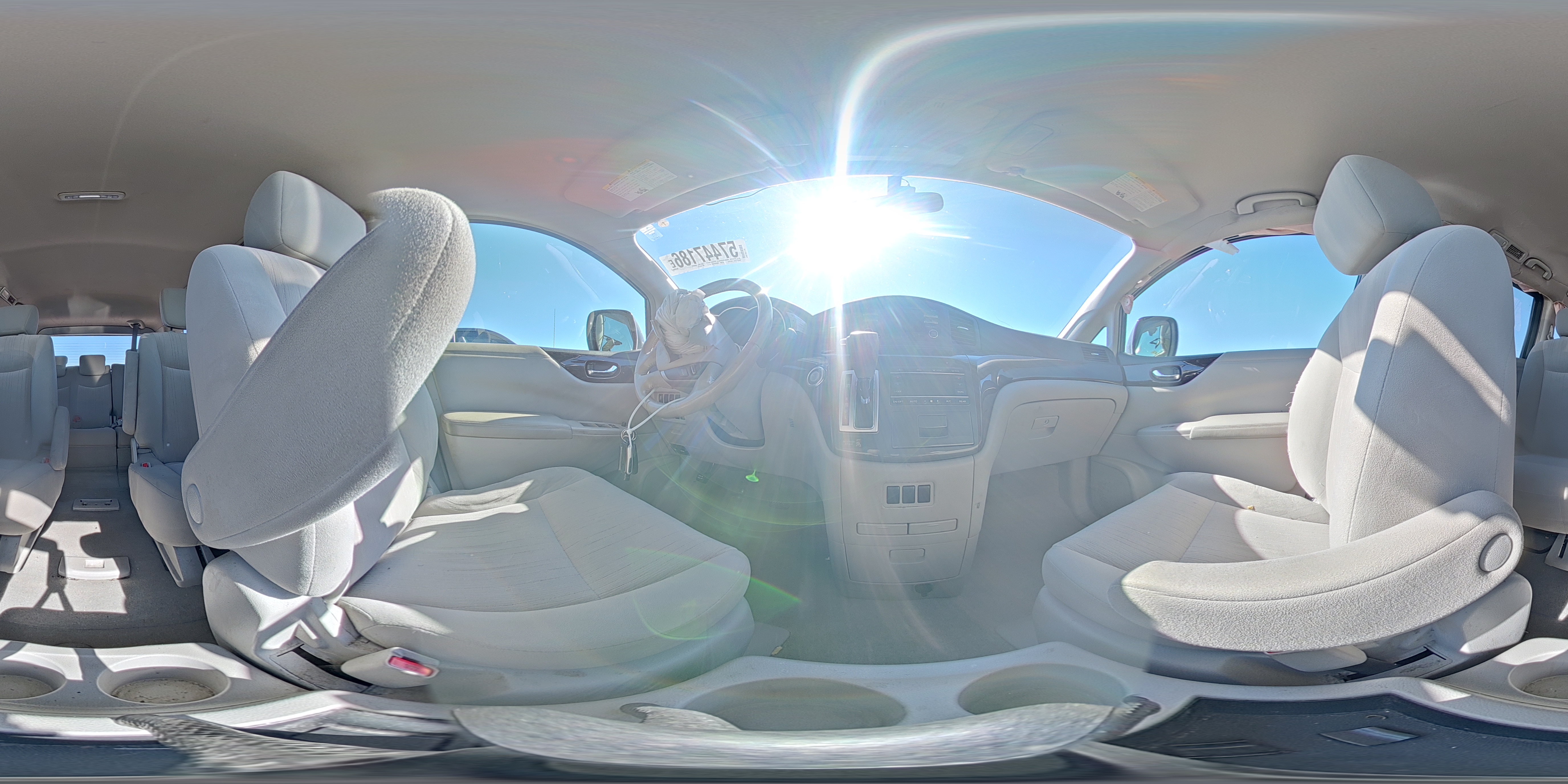 2012 Nissan Quest 3.5 S White vin: JN8AE2KP2C9042170