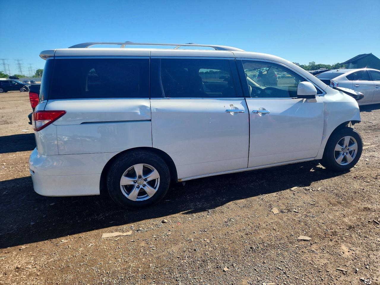 2012 Nissan Quest 3.5 S White vin: JN8AE2KP2C9042170