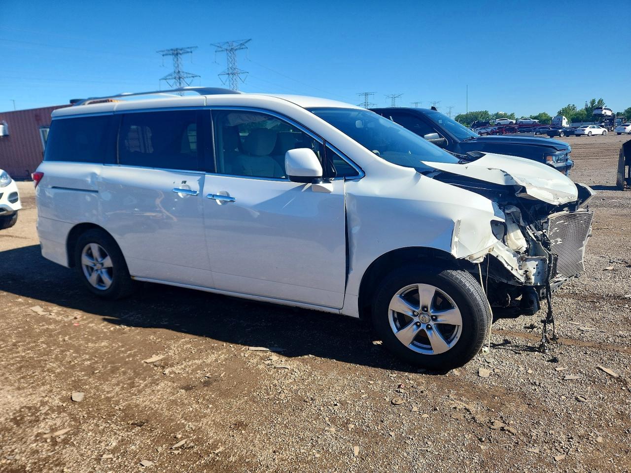 2012 Nissan Quest 3.5 S White vin: JN8AE2KP2C9042170