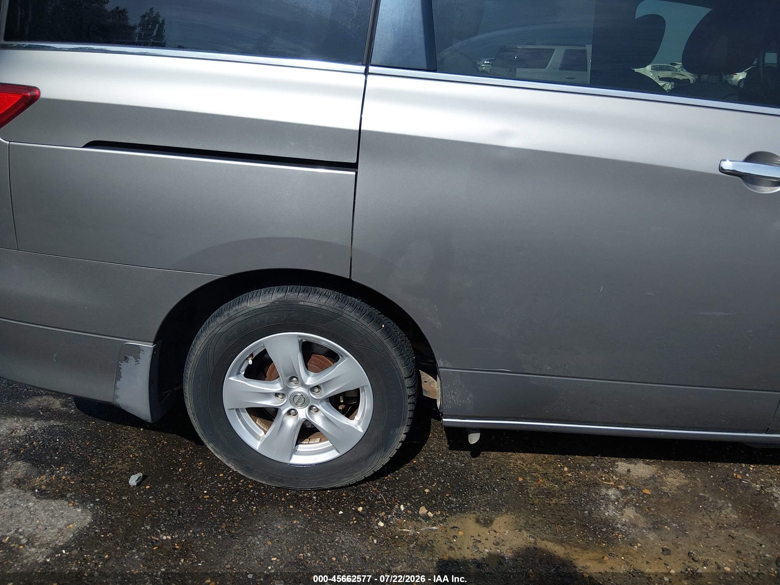 2013 Nissan Quest Sv Gray vin: JN8AE2KP2D9063182