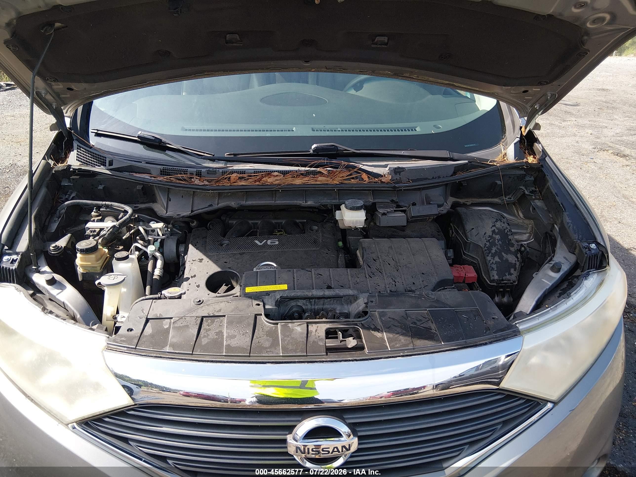 2013 Nissan Quest Sv Gray vin: JN8AE2KP2D9063182
