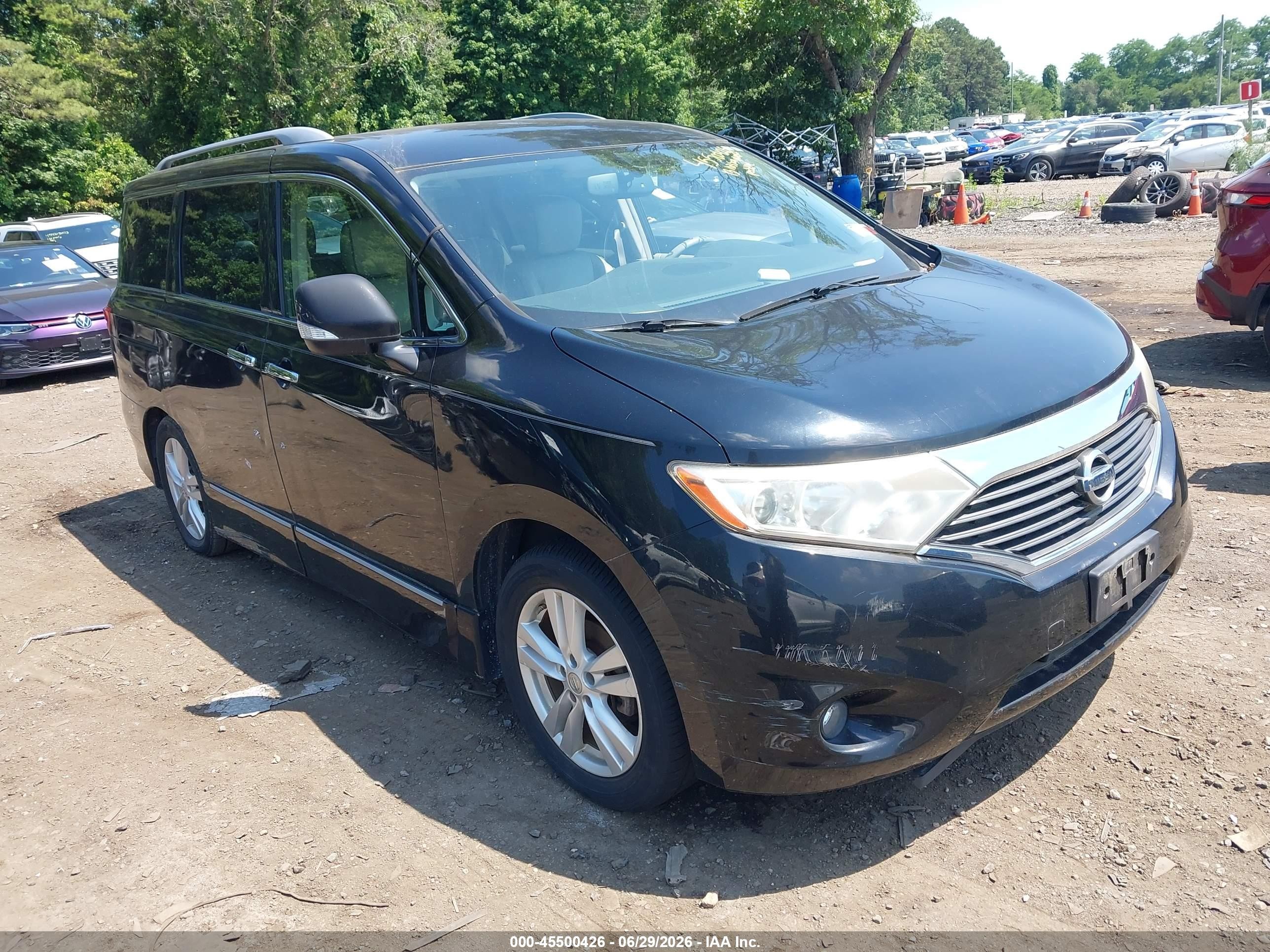 2013 Nissan Quest Sl Черный vin: JN8AE2KP2D9064798
