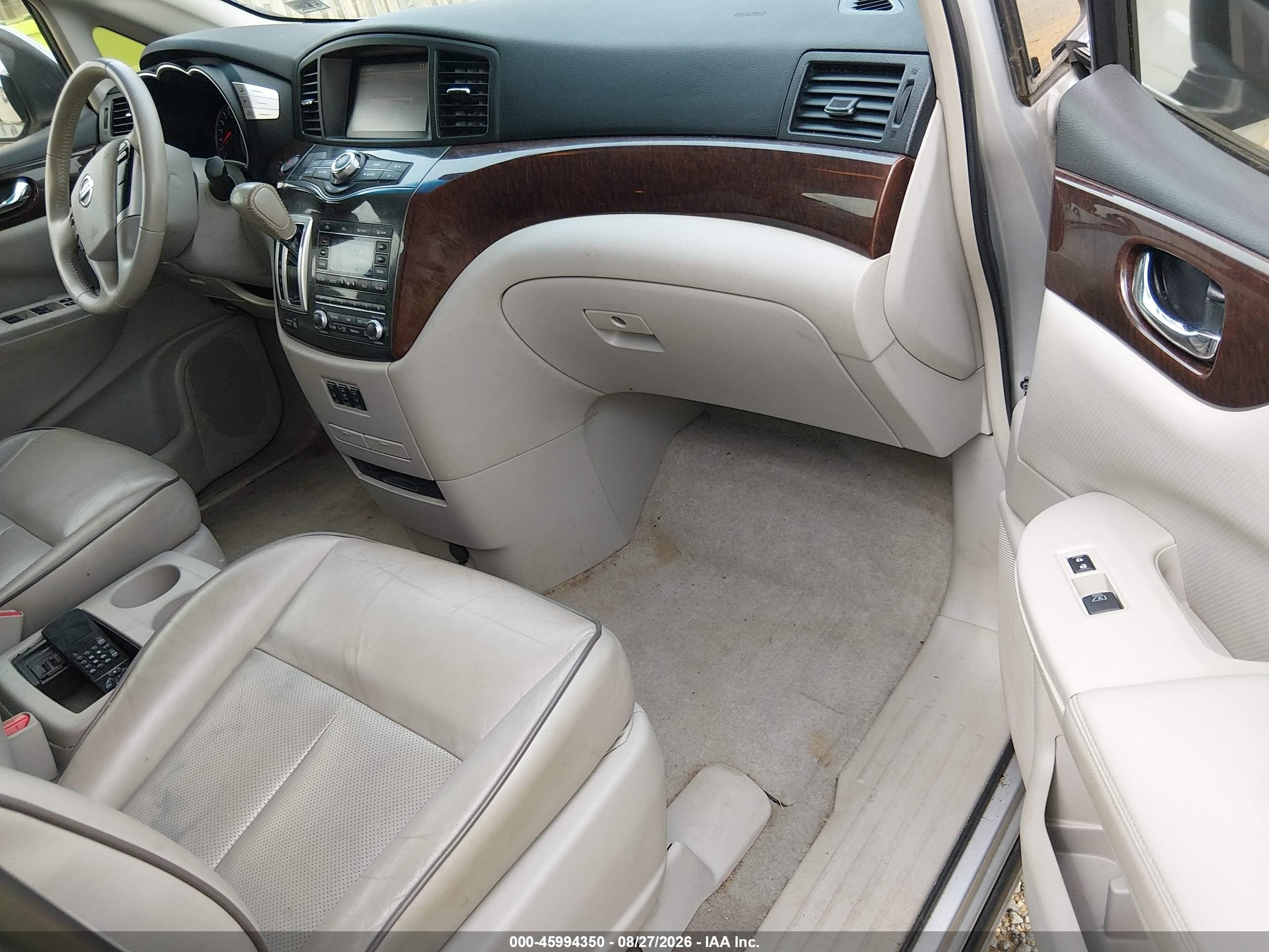 2014 Nissan Quest Sl Gray vin: JN8AE2KP2E9102774