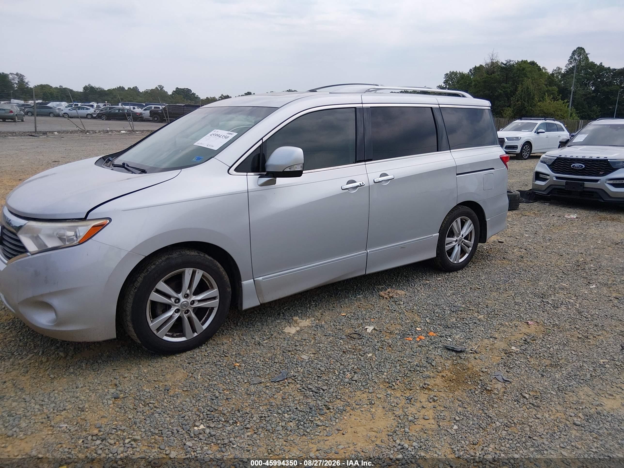 2014 Nissan Quest Sl Gray vin: JN8AE2KP2E9102774