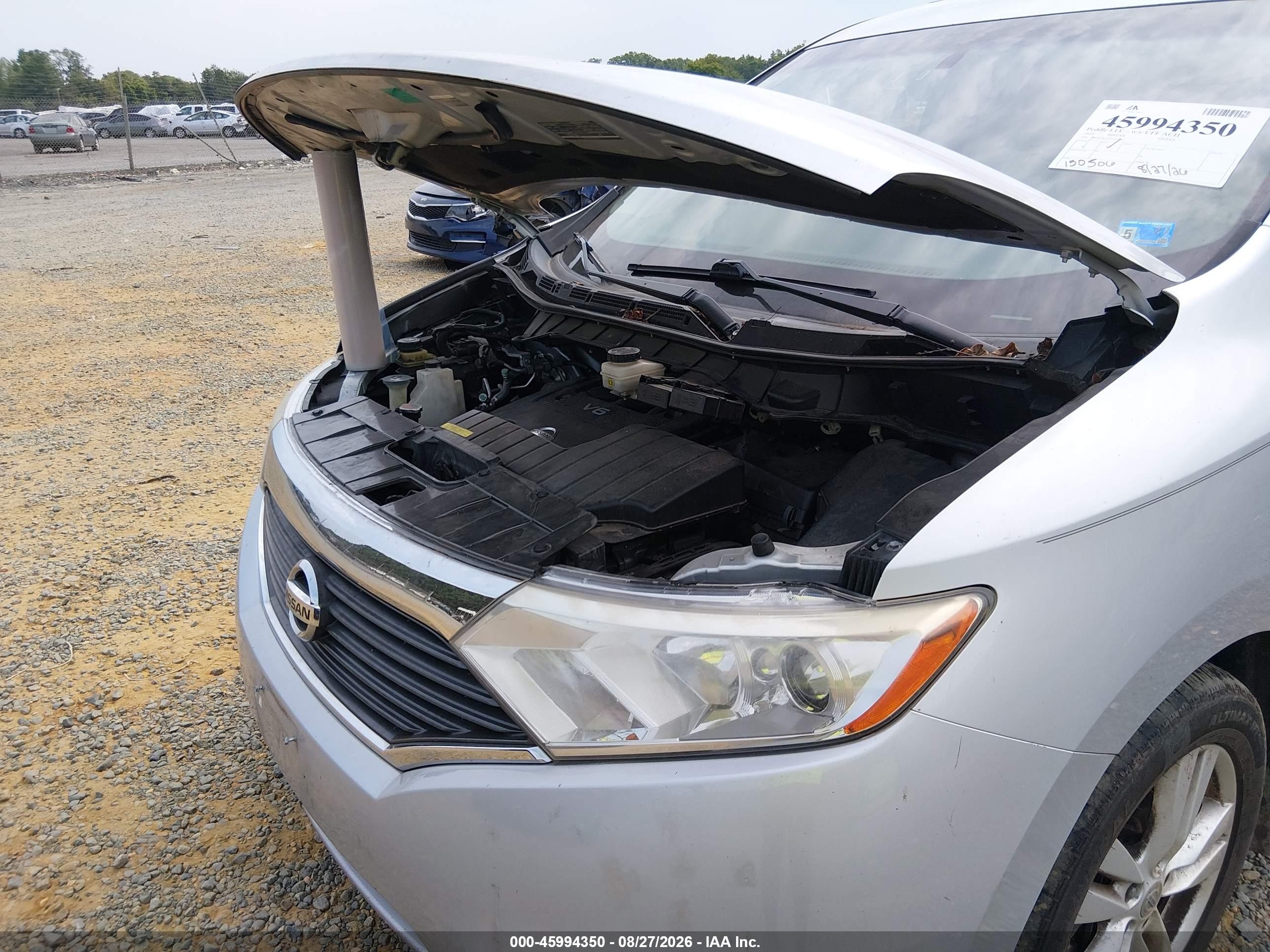 2014 Nissan Quest Sl Gray vin: JN8AE2KP2E9102774