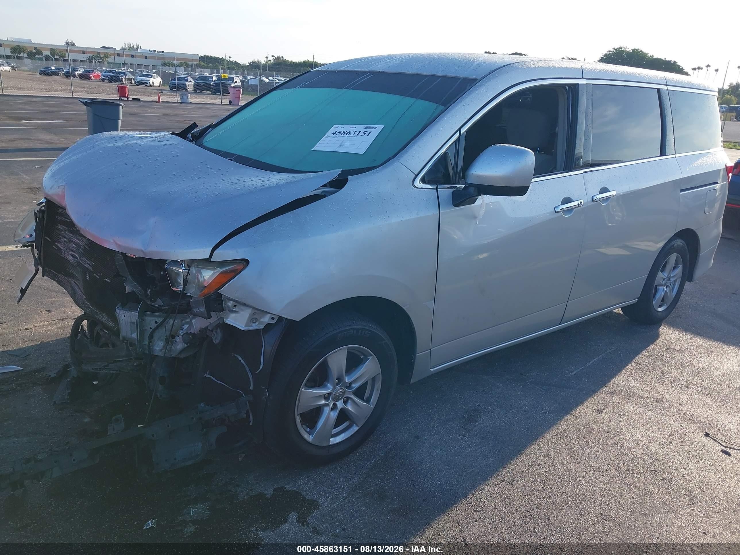 2015 Nissan Quest Platinum/s/sl/sv Серебряный vin: JN8AE2KP2F9121830