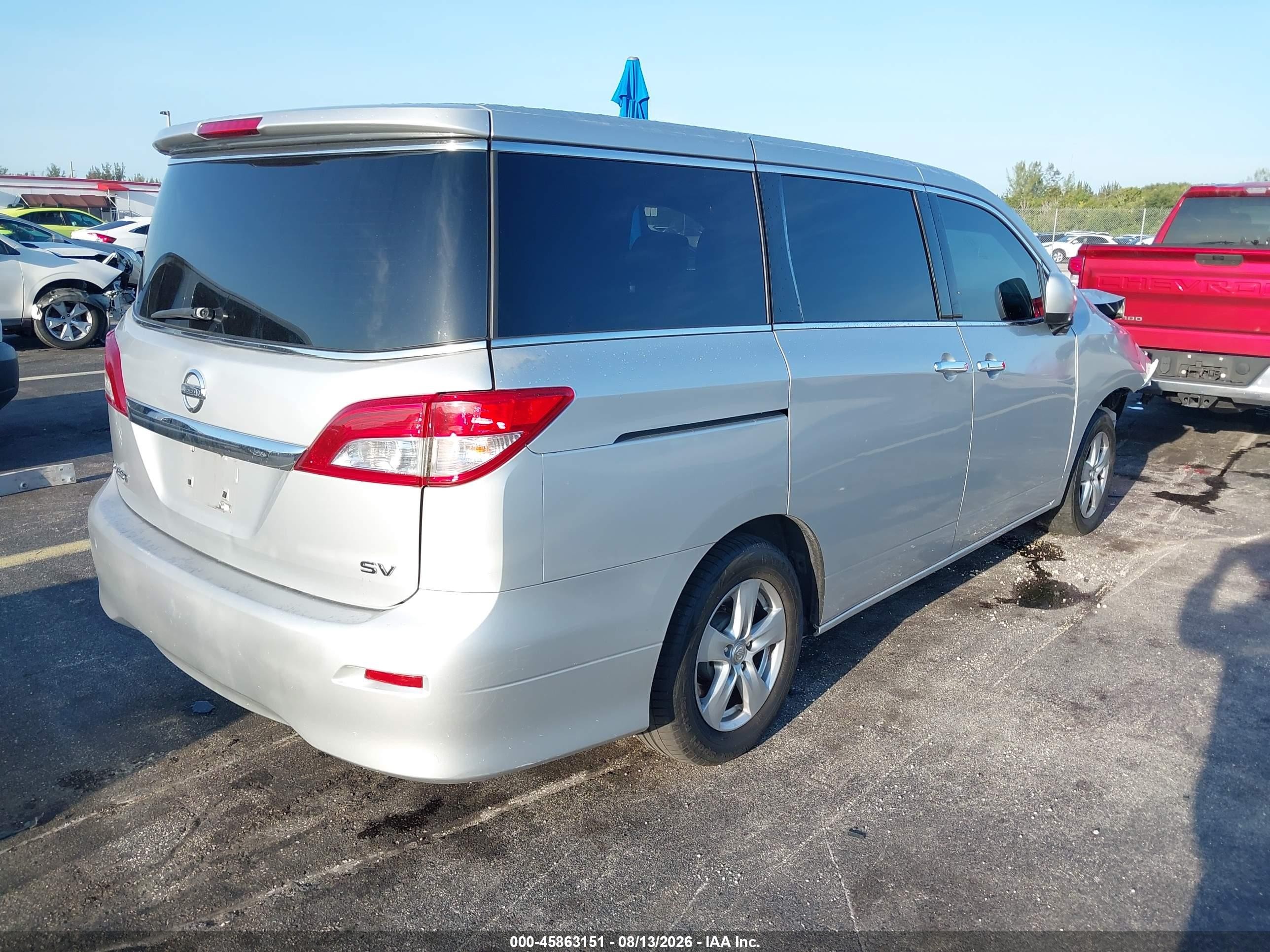 2015 Nissan Quest Platinum/s/sl/sv Серебряный vin: JN8AE2KP2F9121830