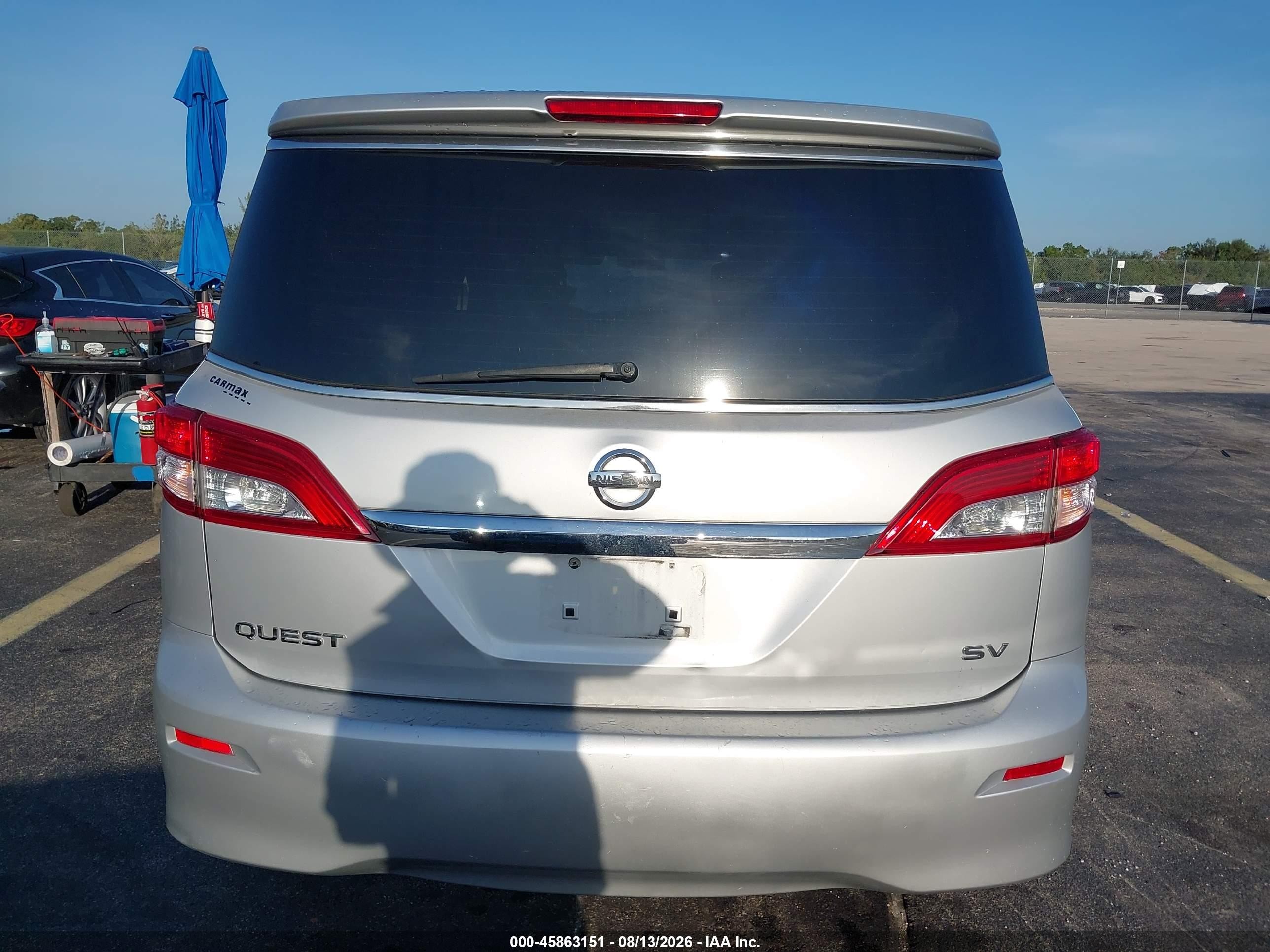 2015 Nissan Quest Platinum/s/sl/sv Серебряный vin: JN8AE2KP2F9121830