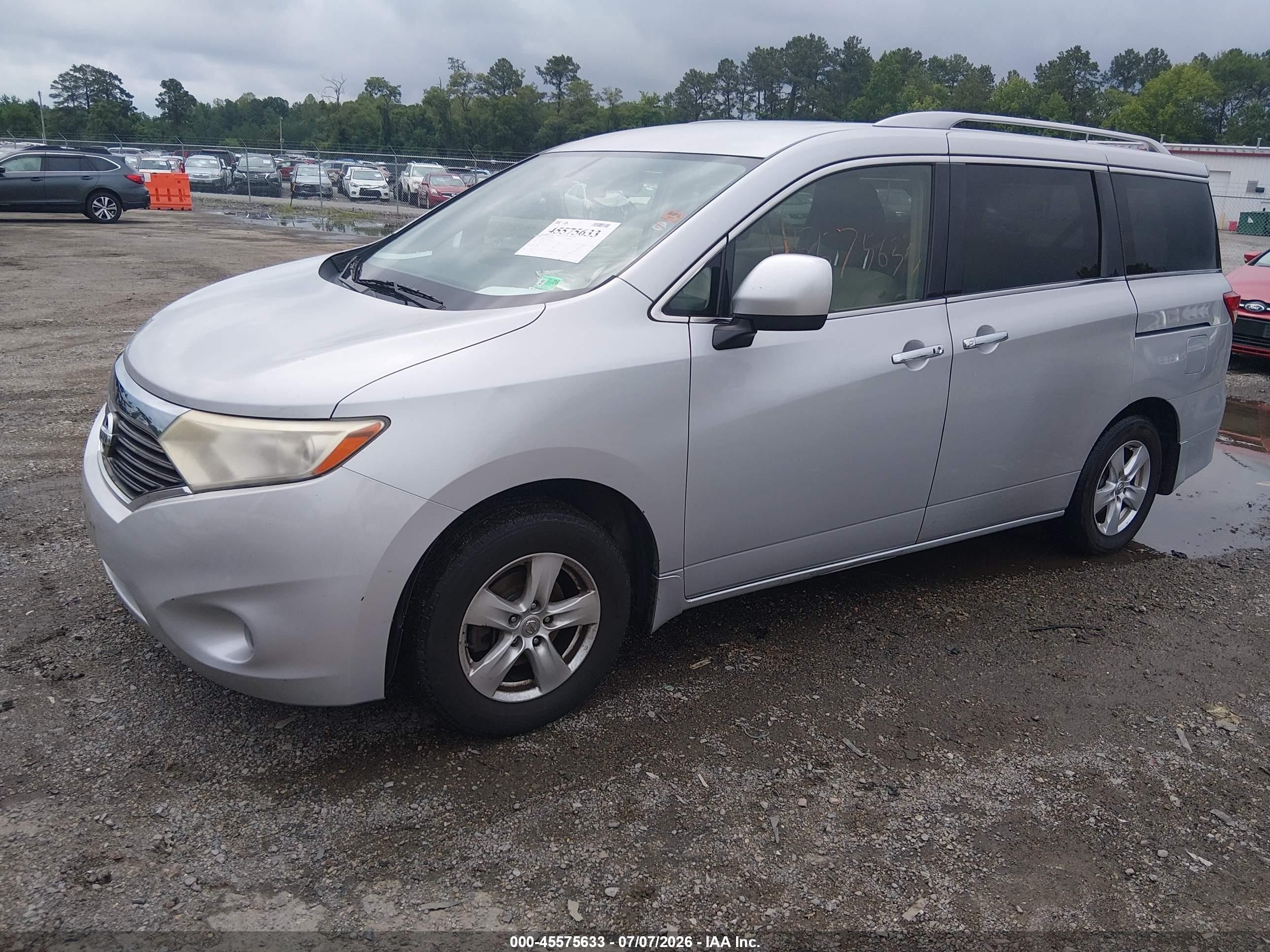 2015 Nissan Quest Sv Silver vin: JN8AE2KP2F9131063