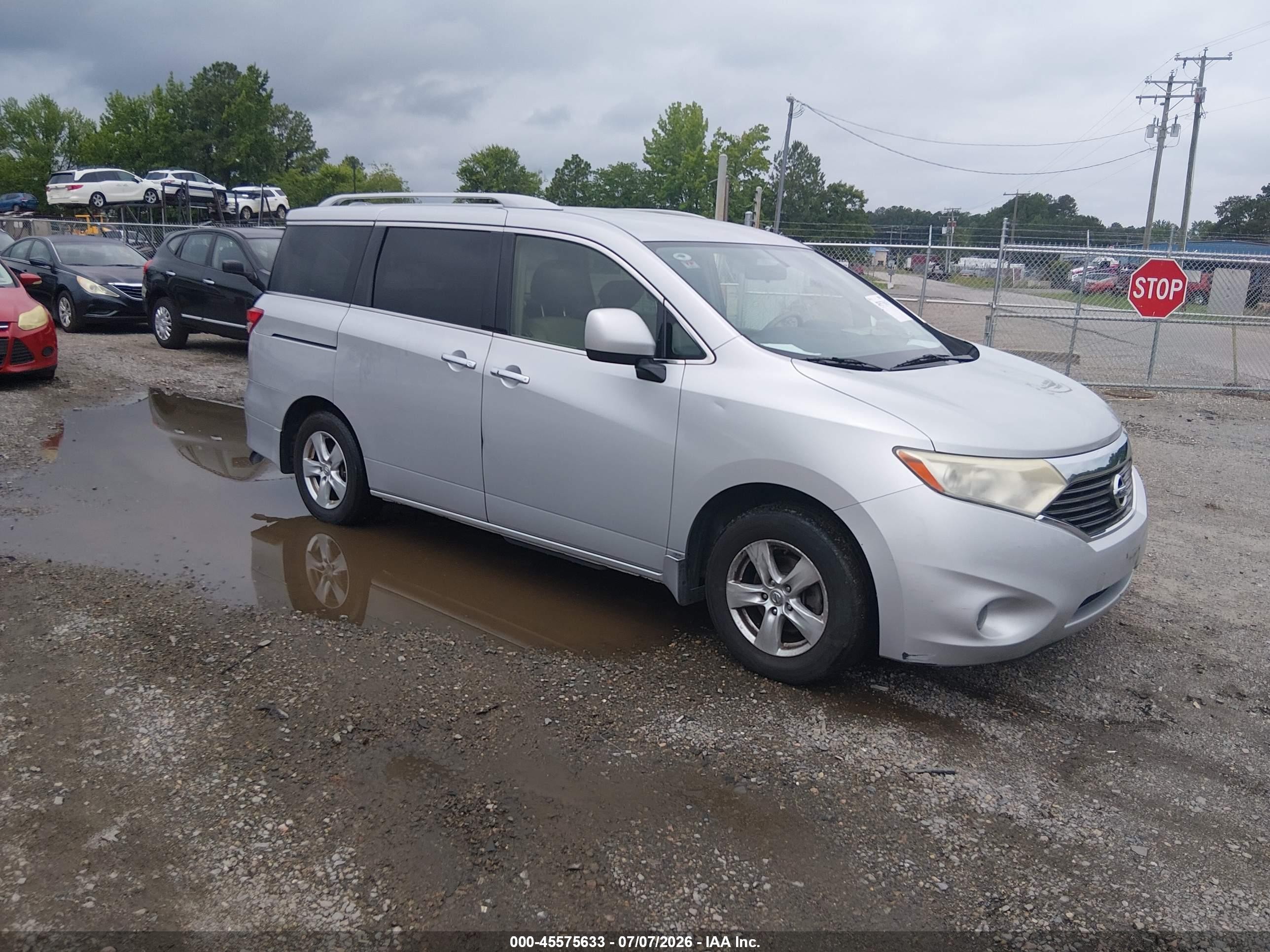 2015 Nissan Quest Sv Silver vin: JN8AE2KP2F9131063