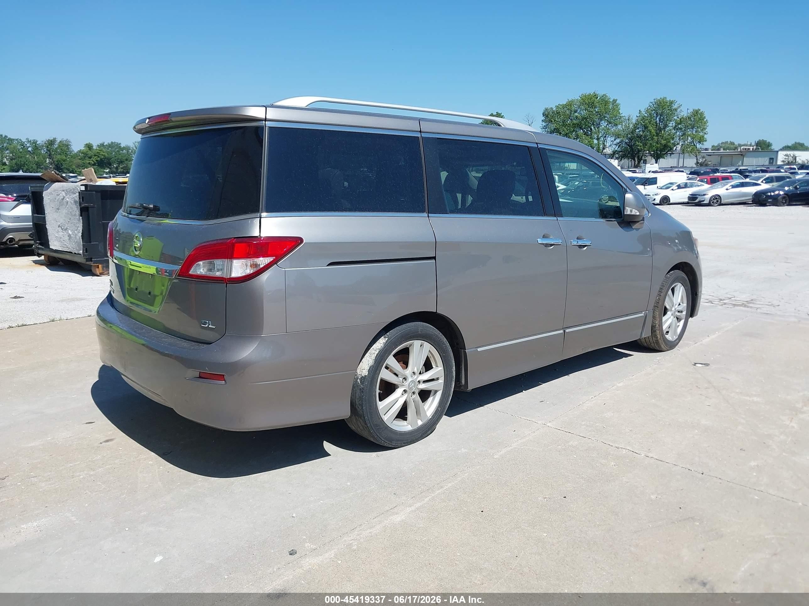 2011 Nissan Quest Sl Gold vin: JN8AE2KP3B9006034