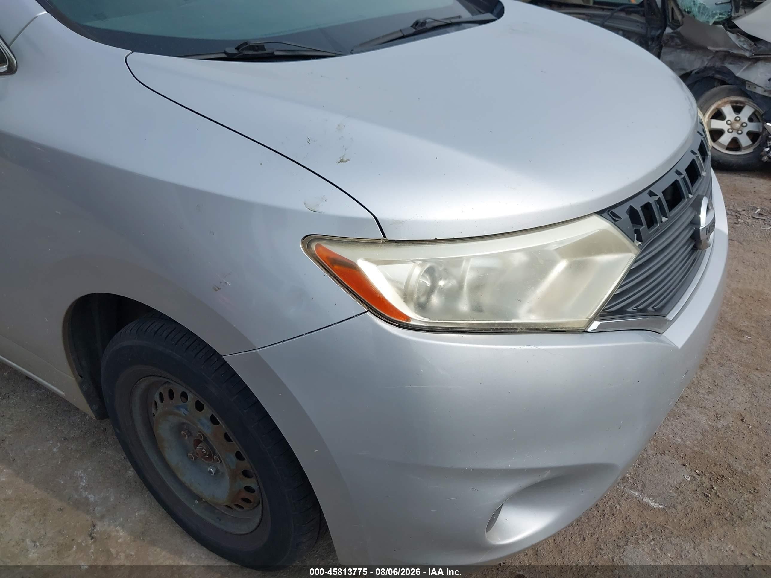 2012 Nissan Quest S Silver vin: JN8AE2KP3C9036958