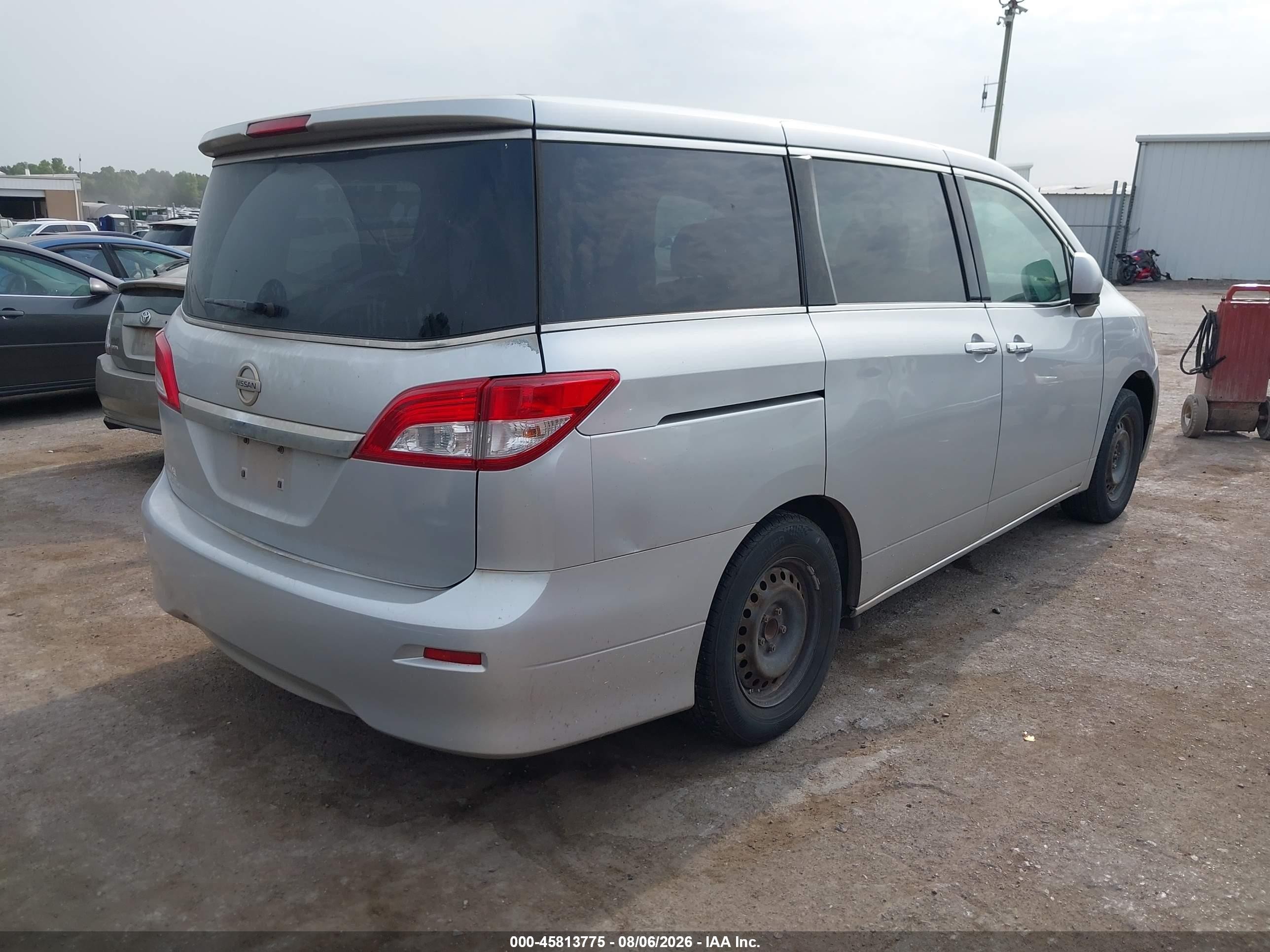 2012 Nissan Quest S Silver vin: JN8AE2KP3C9036958