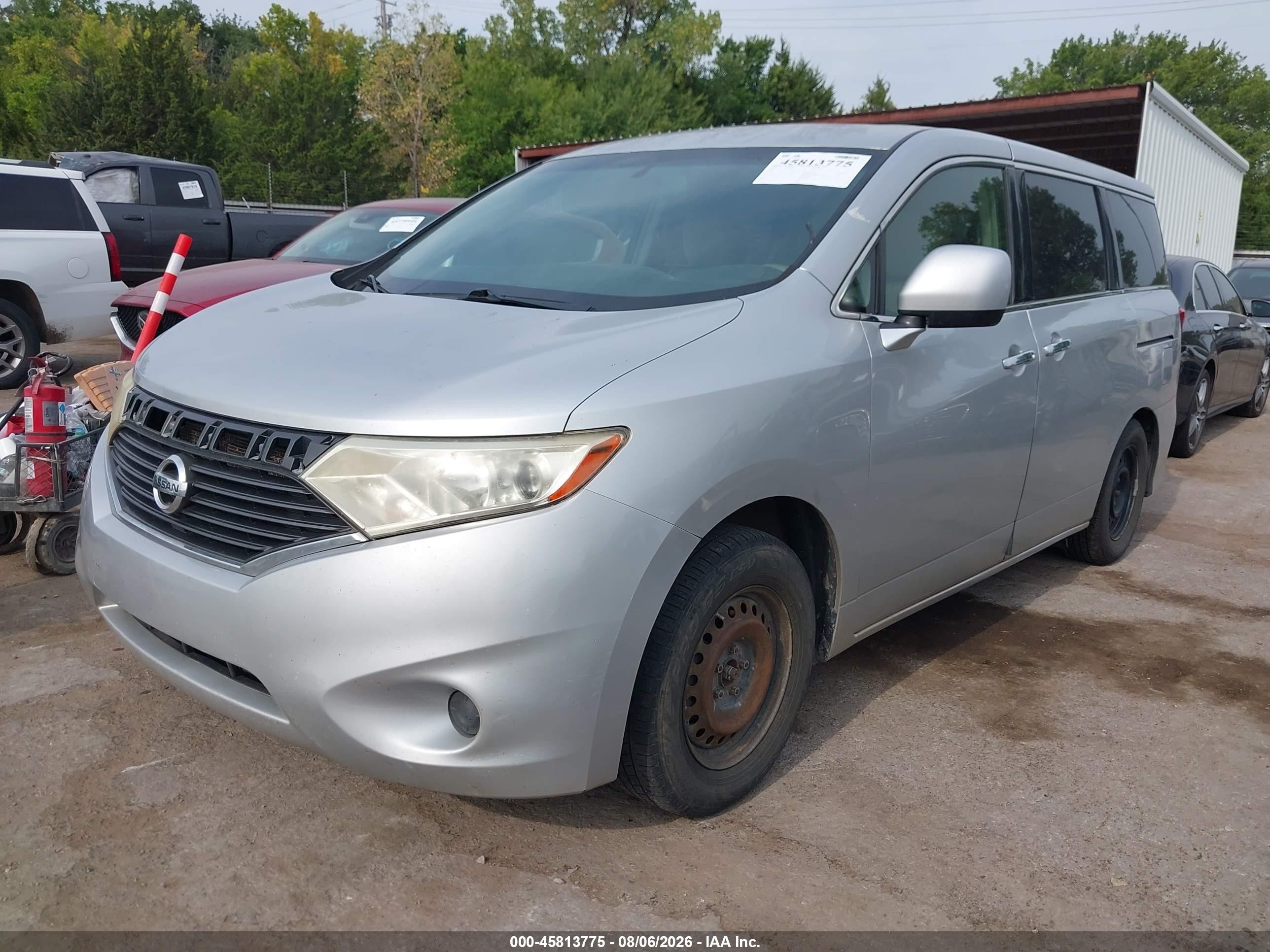 2012 Nissan Quest S Silver vin: JN8AE2KP3C9036958