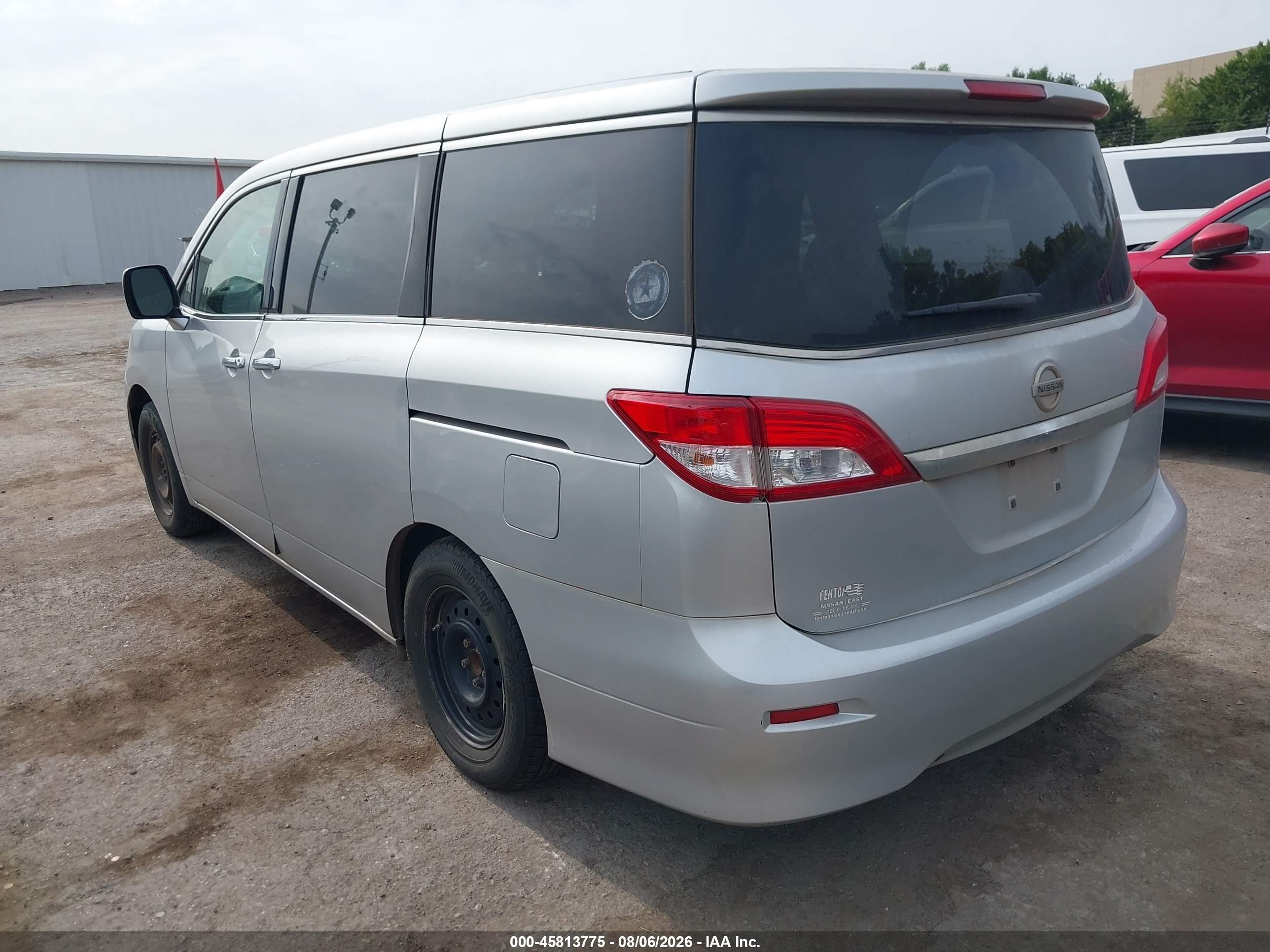 2012 Nissan Quest S Silver vin: JN8AE2KP3C9036958
