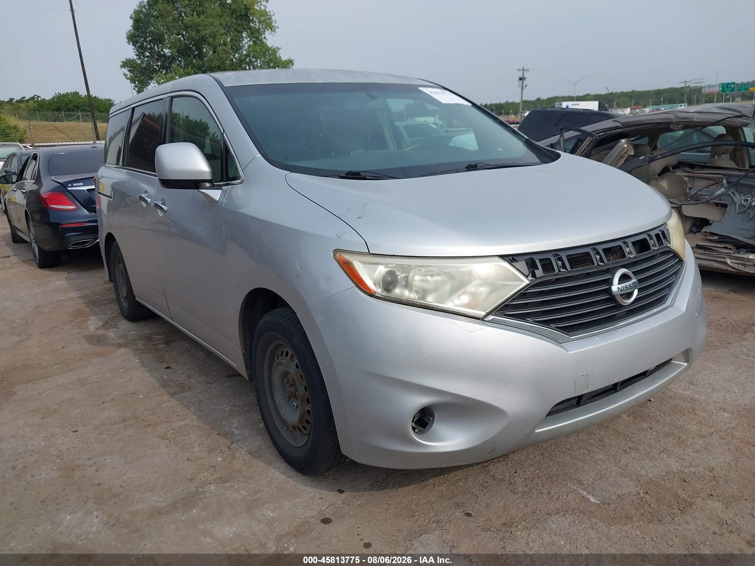 2012 Nissan Quest S Silver vin: JN8AE2KP3C9036958