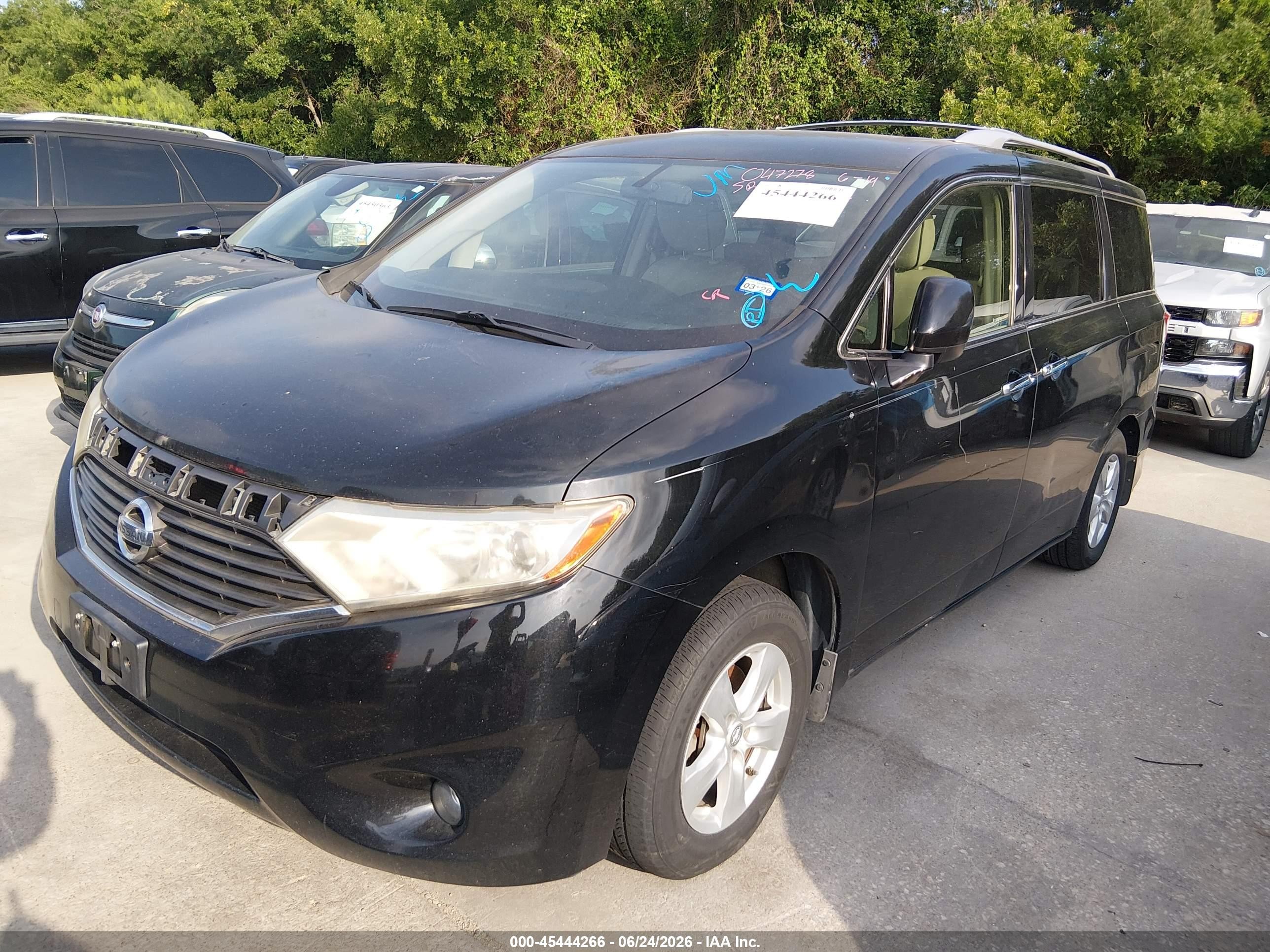 2012 Nissan Quest Sv Black vin: JN8AE2KP3C9047278