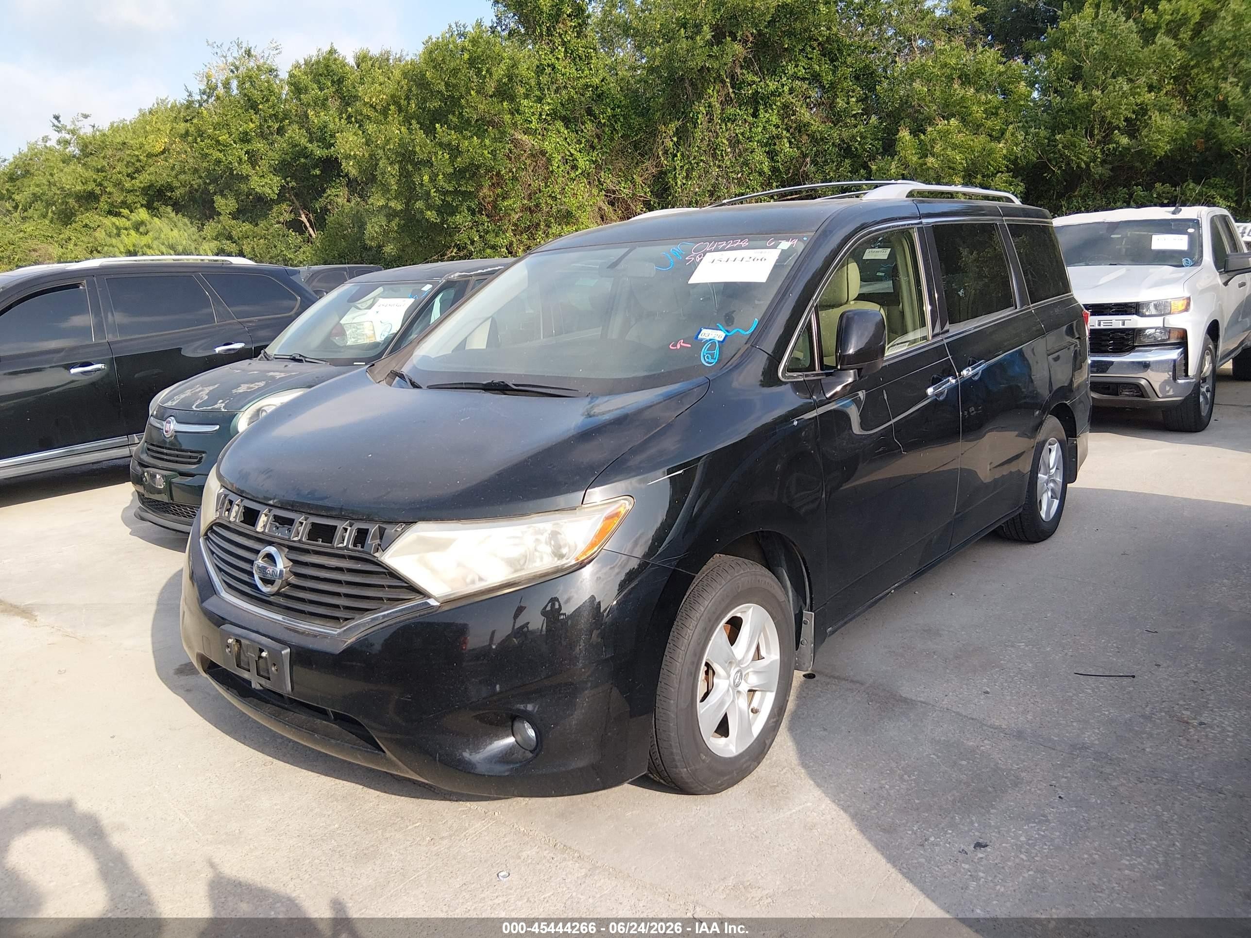 2012 Nissan Quest Sv Black vin: JN8AE2KP3C9047278