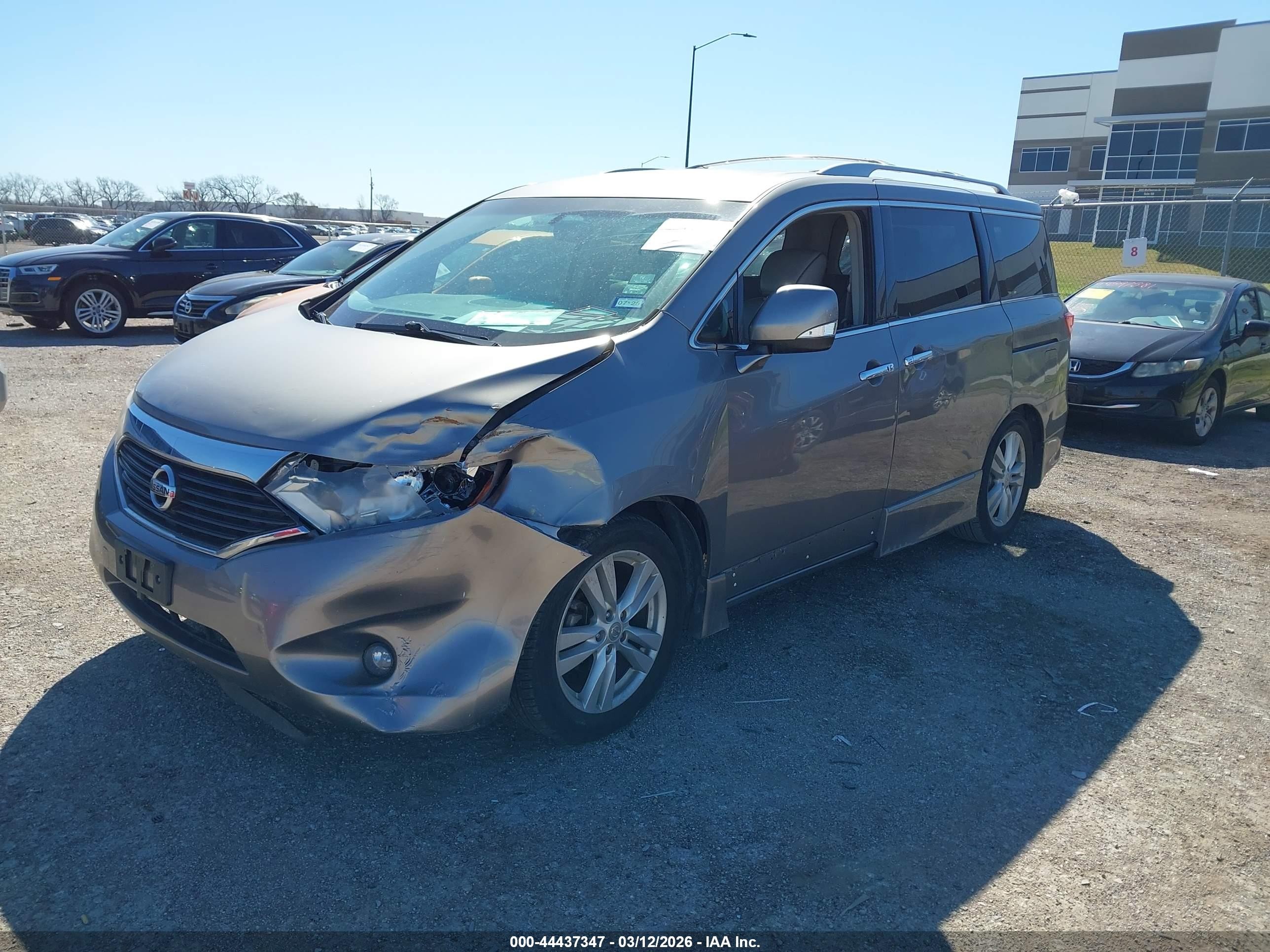 2012 Nissan Quest Sl Silver vin: JN8AE2KP3C9048494