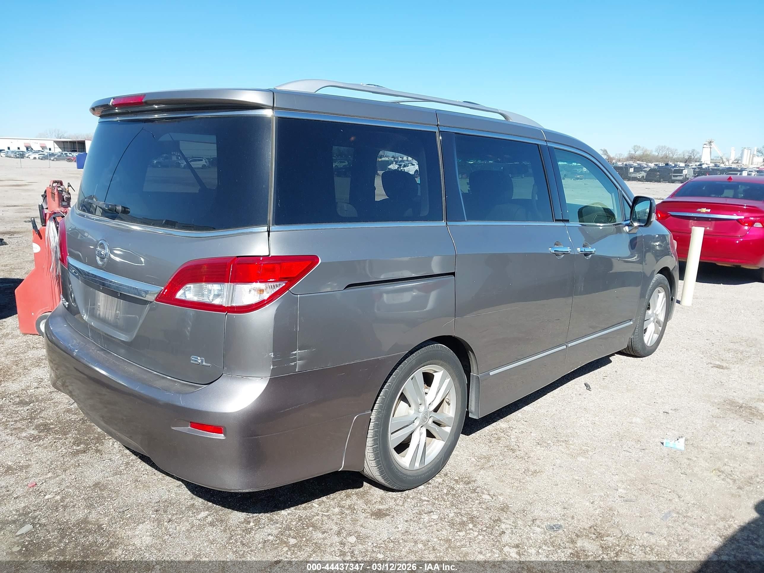 2012 Nissan Quest Sl Silver vin: JN8AE2KP3C9048494