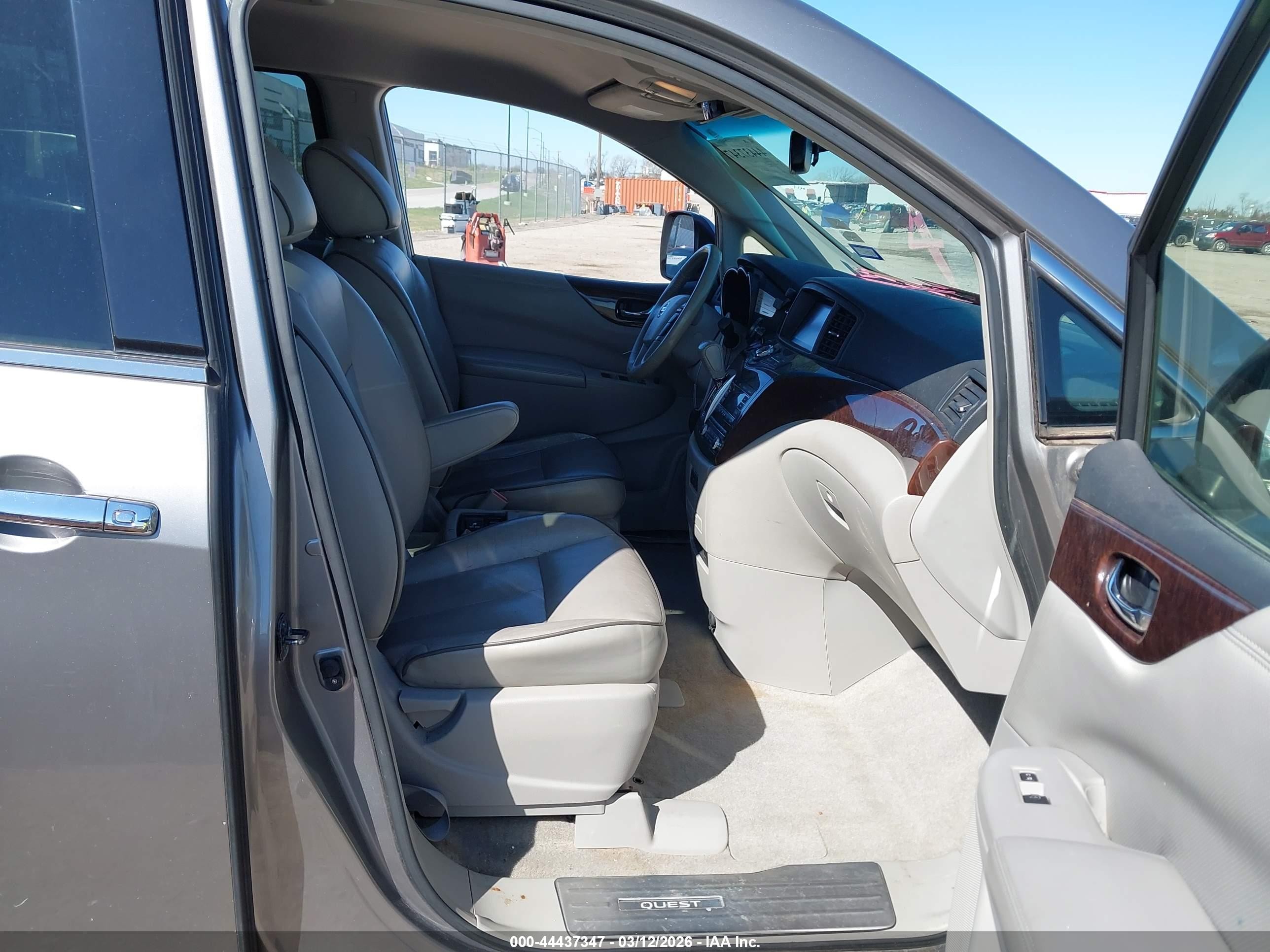 2012 Nissan Quest Sl Silver vin: JN8AE2KP3C9048494