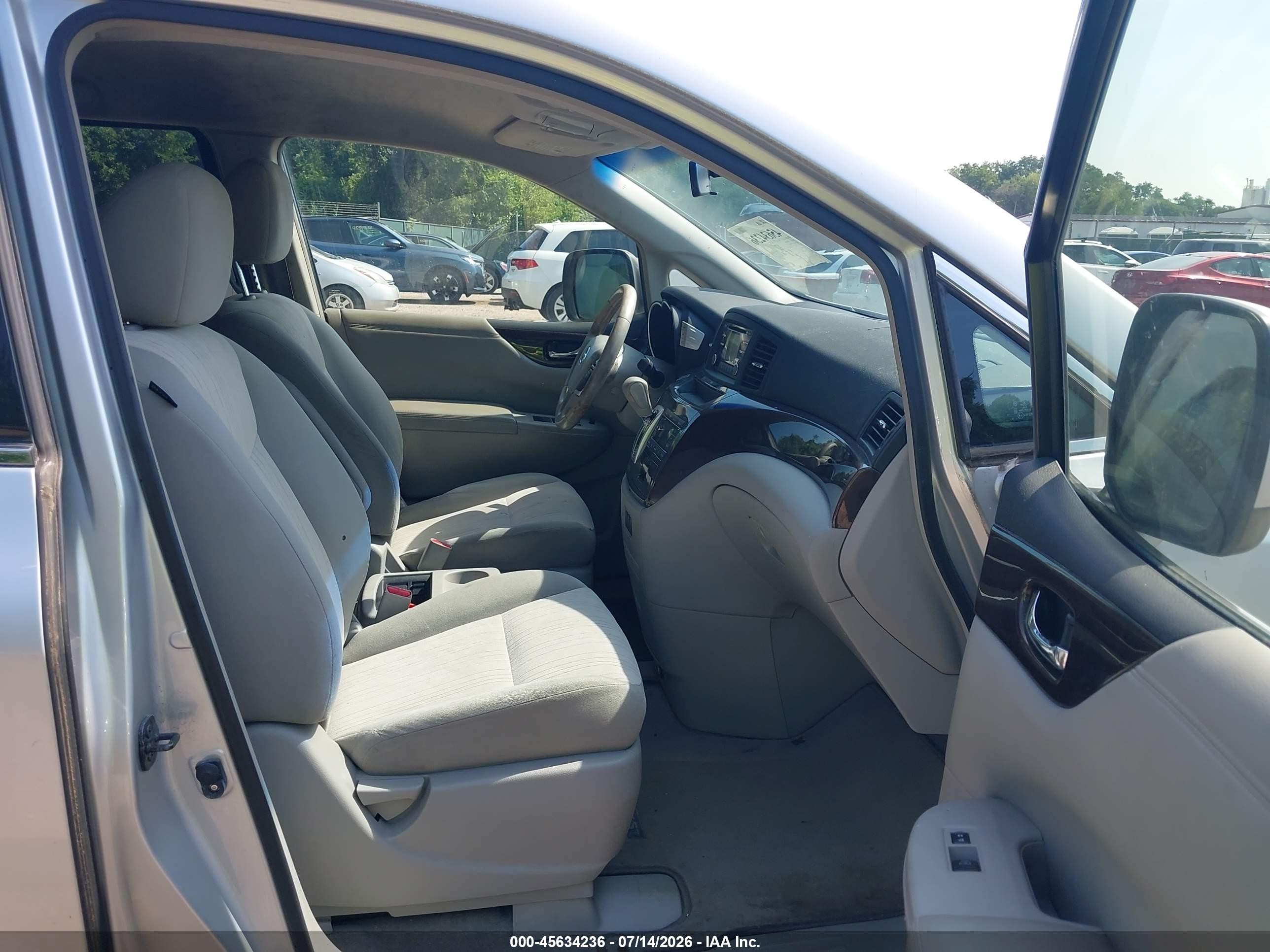 2013 Nissan Quest Sv Silver vin: JN8AE2KP3D9062185