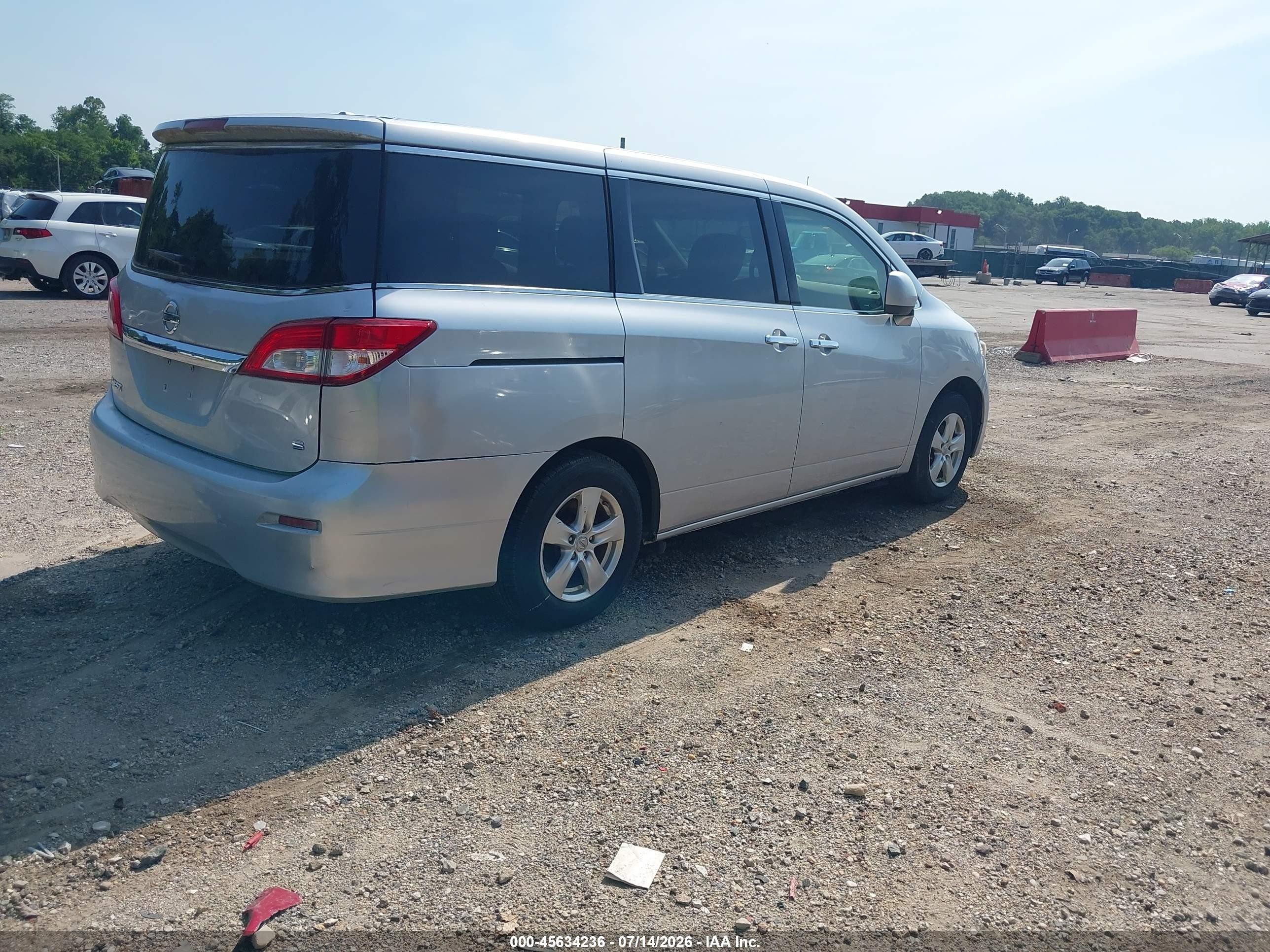 2013 Nissan Quest Sv Silver vin: JN8AE2KP3D9062185