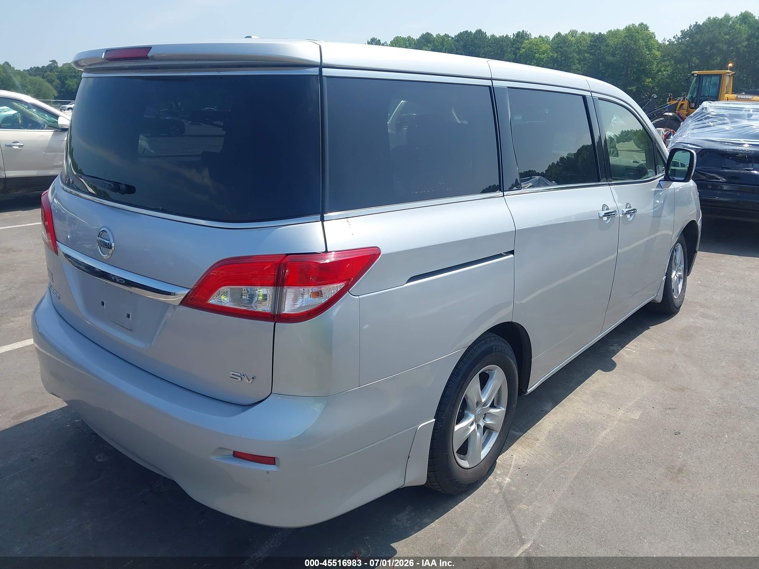 2013 Nissan Quest Sv Silver vin: JN8AE2KP3D9068388
