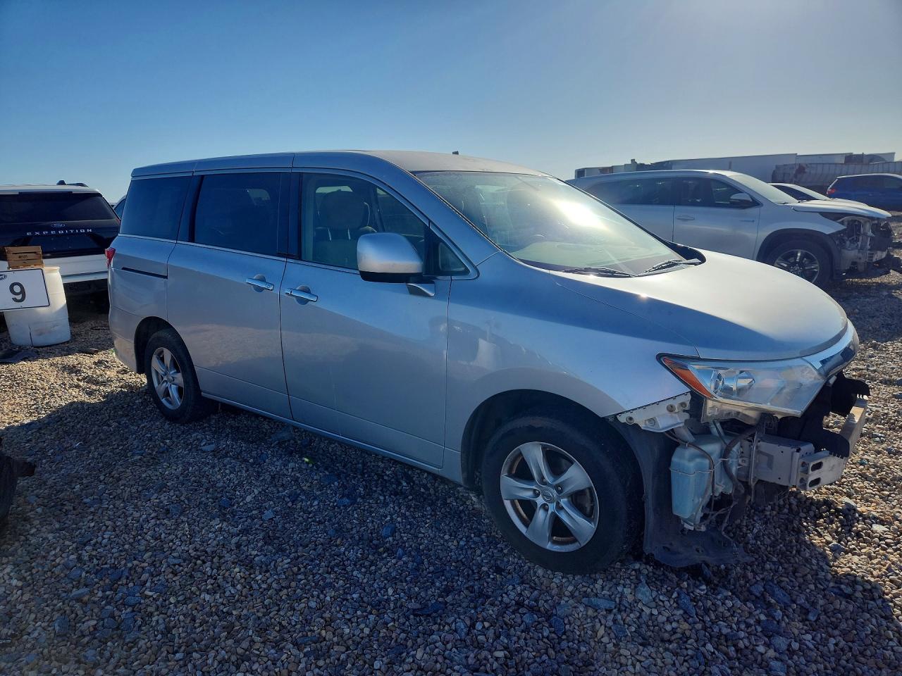 2014 Nissan Quest 3.5 S Silver vin: JN8AE2KP3E9100693