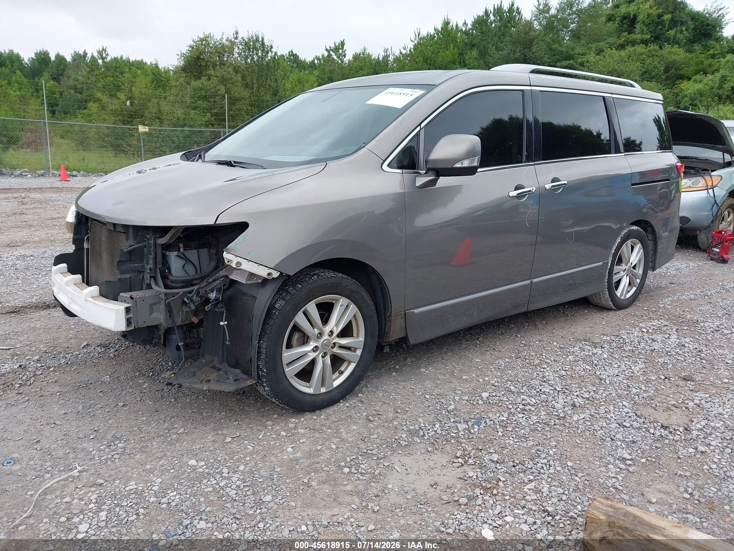 2014 Nissan Quest Sl Gray vin: JN8AE2KP3E9105750