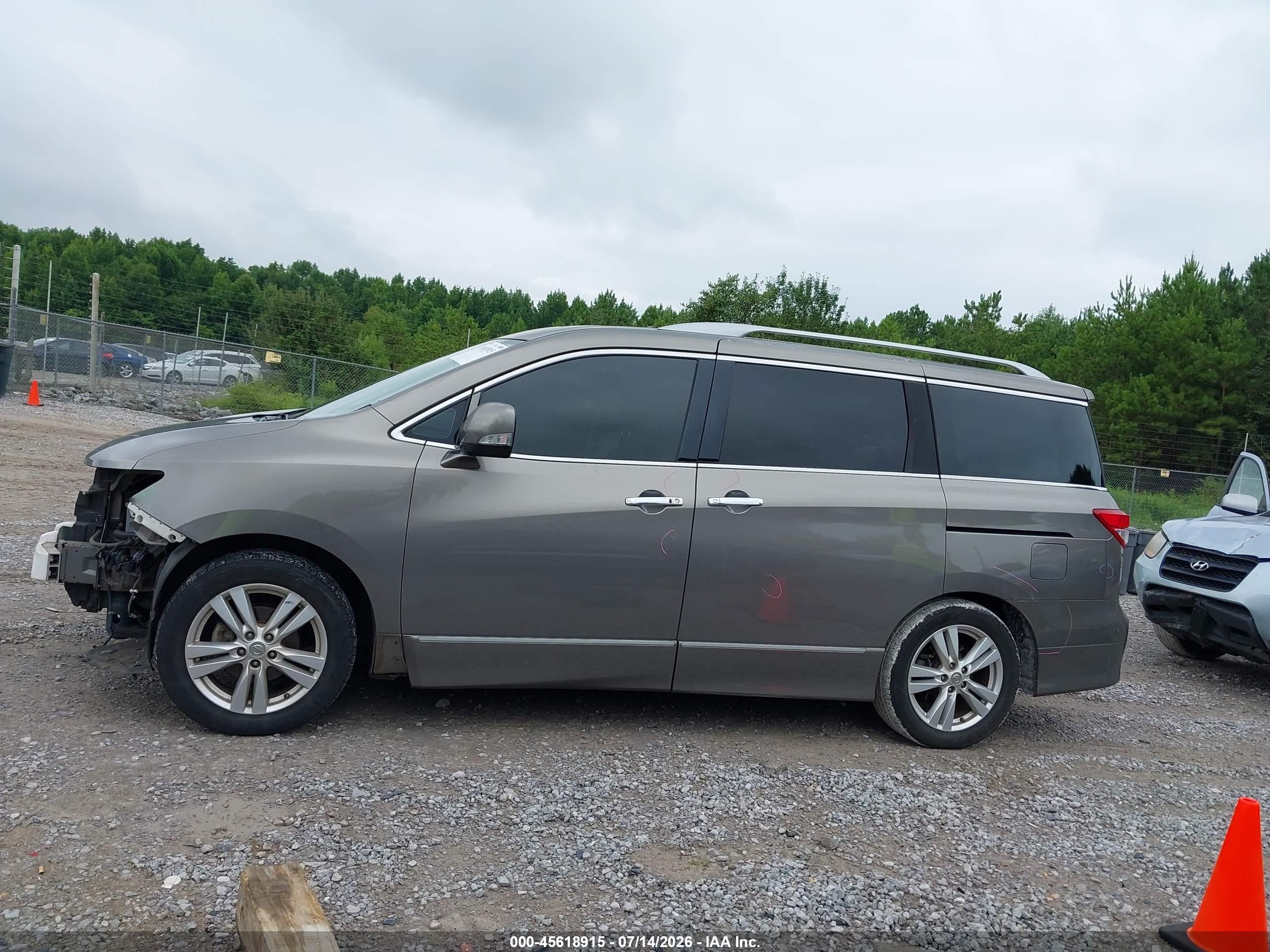 2014 Nissan Quest Sl Gray vin: JN8AE2KP3E9105750