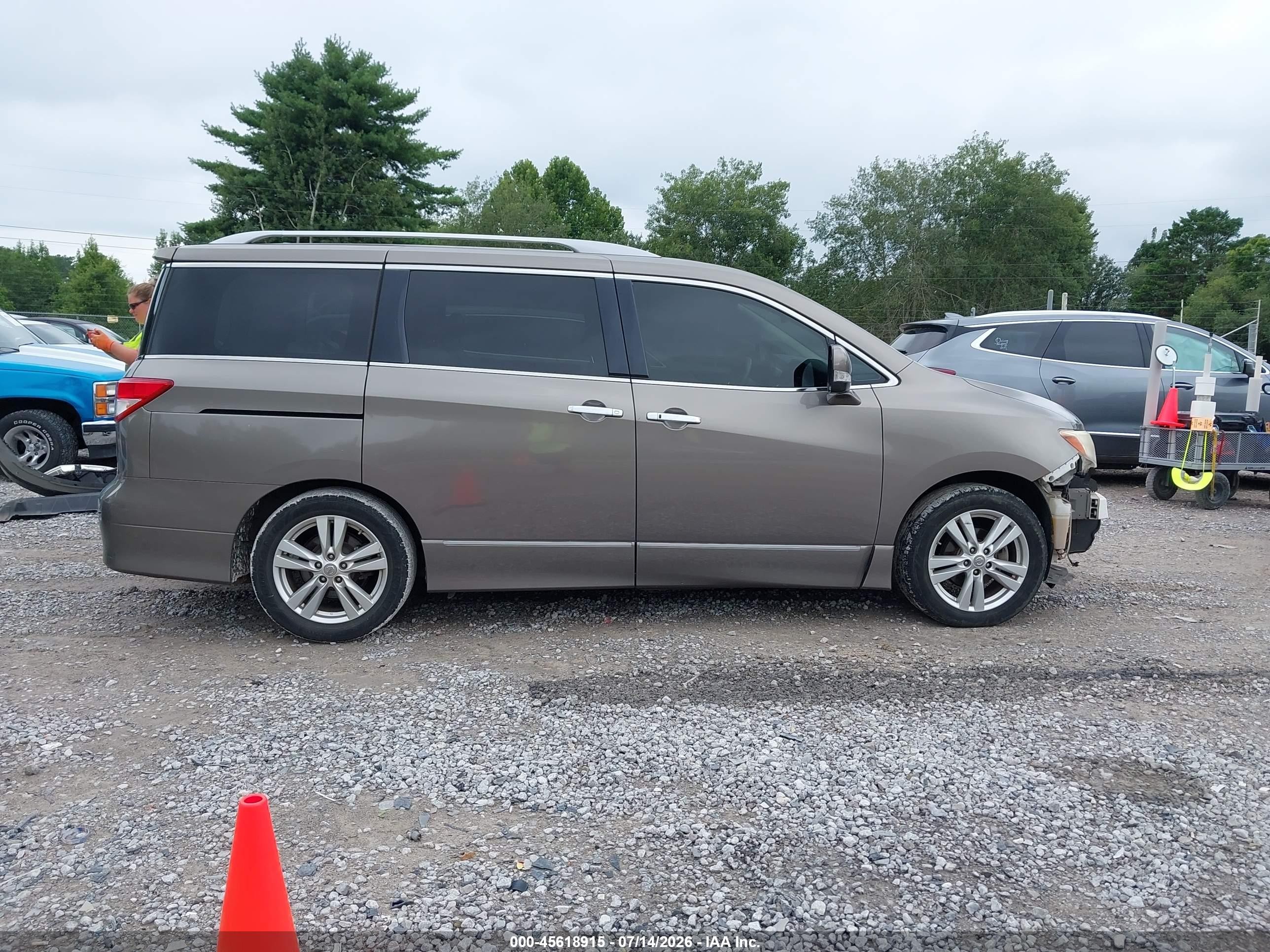 2014 Nissan Quest Sl Gray vin: JN8AE2KP3E9105750