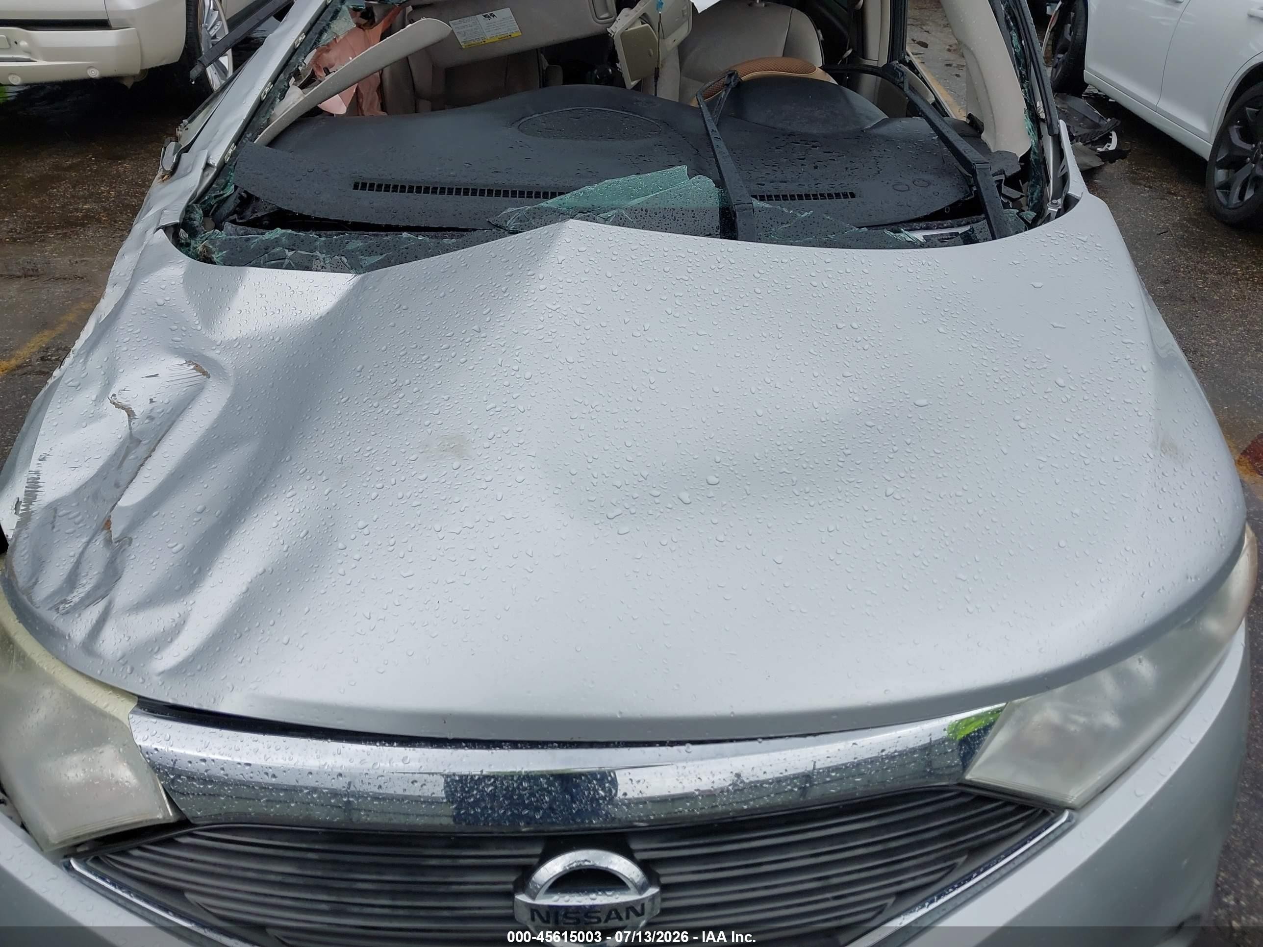 2014 Nissan Quest Sl Silver vin: JN8AE2KP3E9107210