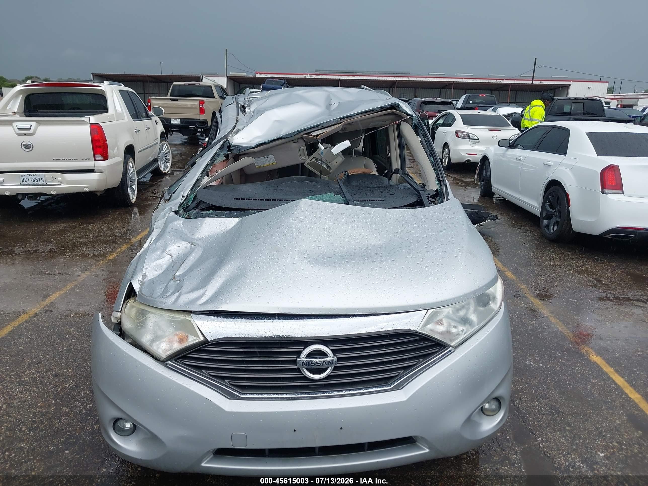 2014 Nissan Quest Sl Silver vin: JN8AE2KP3E9107210