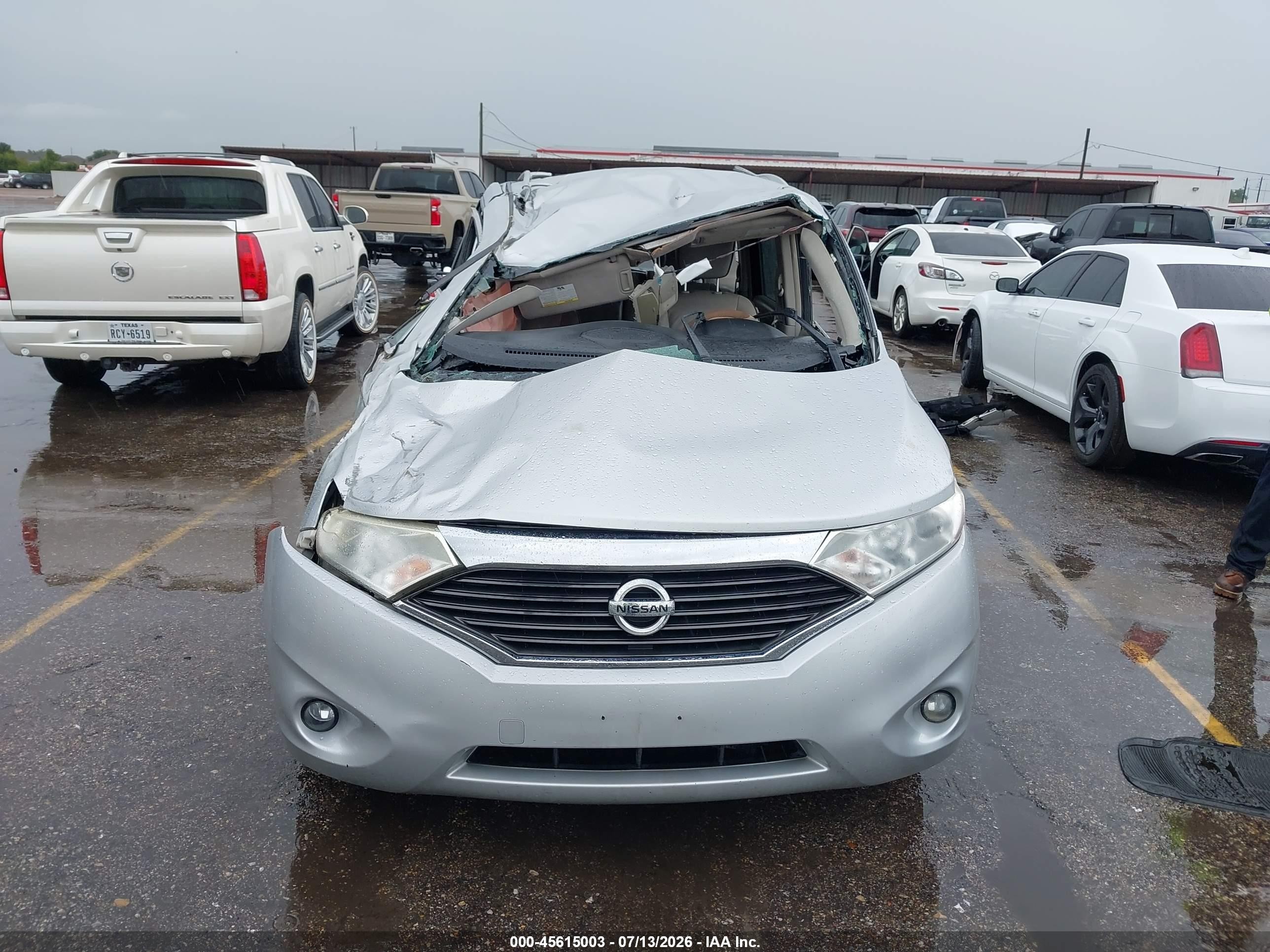 2014 Nissan Quest Sl Silver vin: JN8AE2KP3E9107210