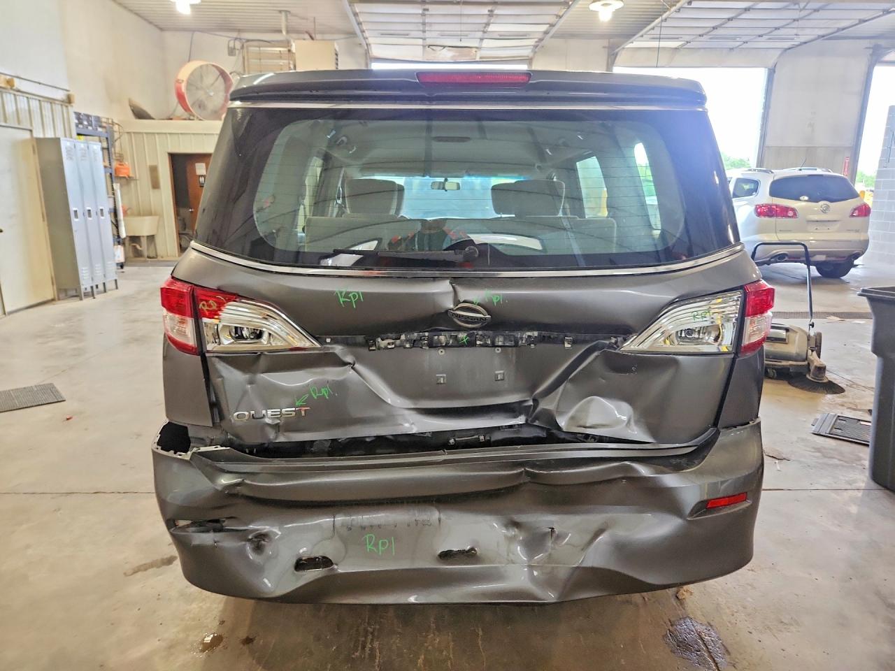 2015 Nissan Quest 3.5 S Gray vin: JN8AE2KP3F9121867