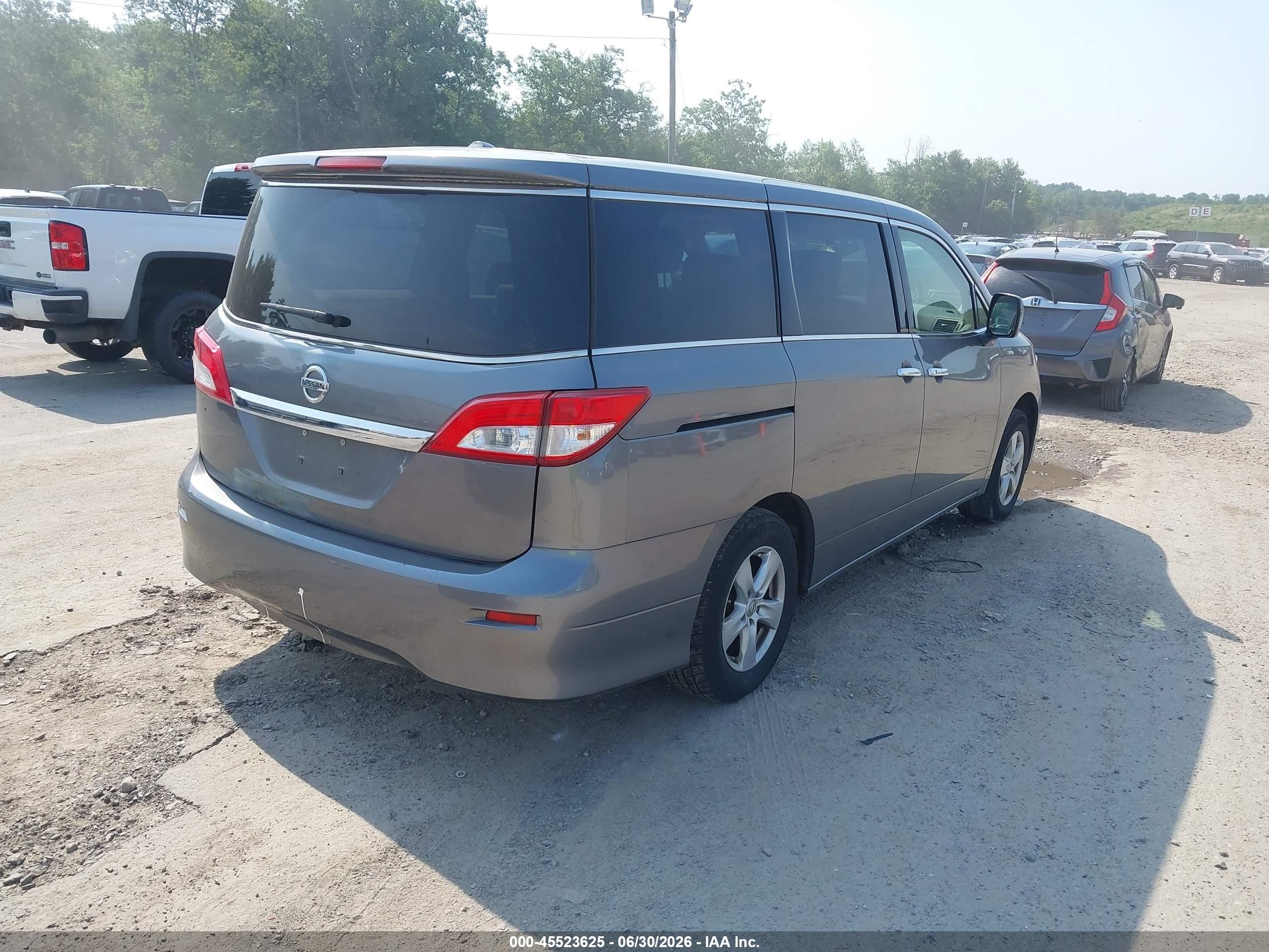 2015 Nissan Quest Platinum/s/sl/sv Gray vin: JN8AE2KP3F9126986