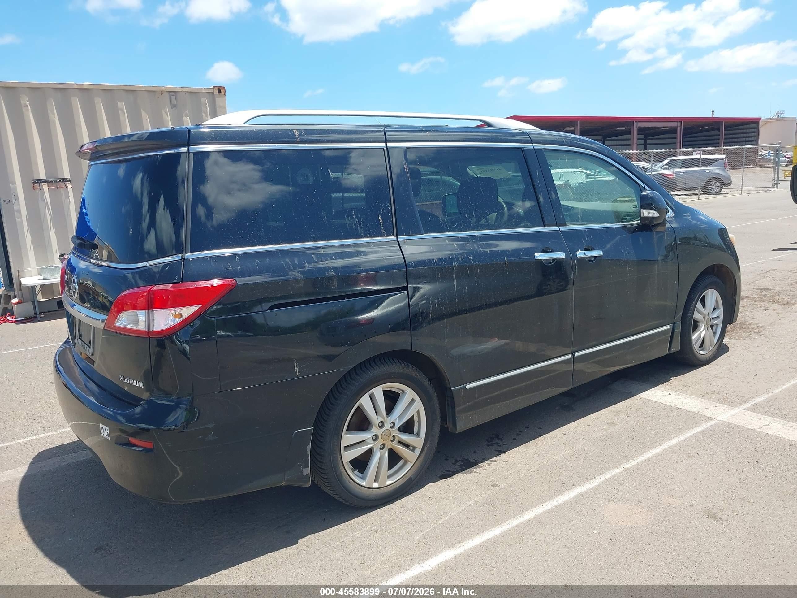 2015 Nissan Quest Platinum Black vin: JN8AE2KP3F9129824