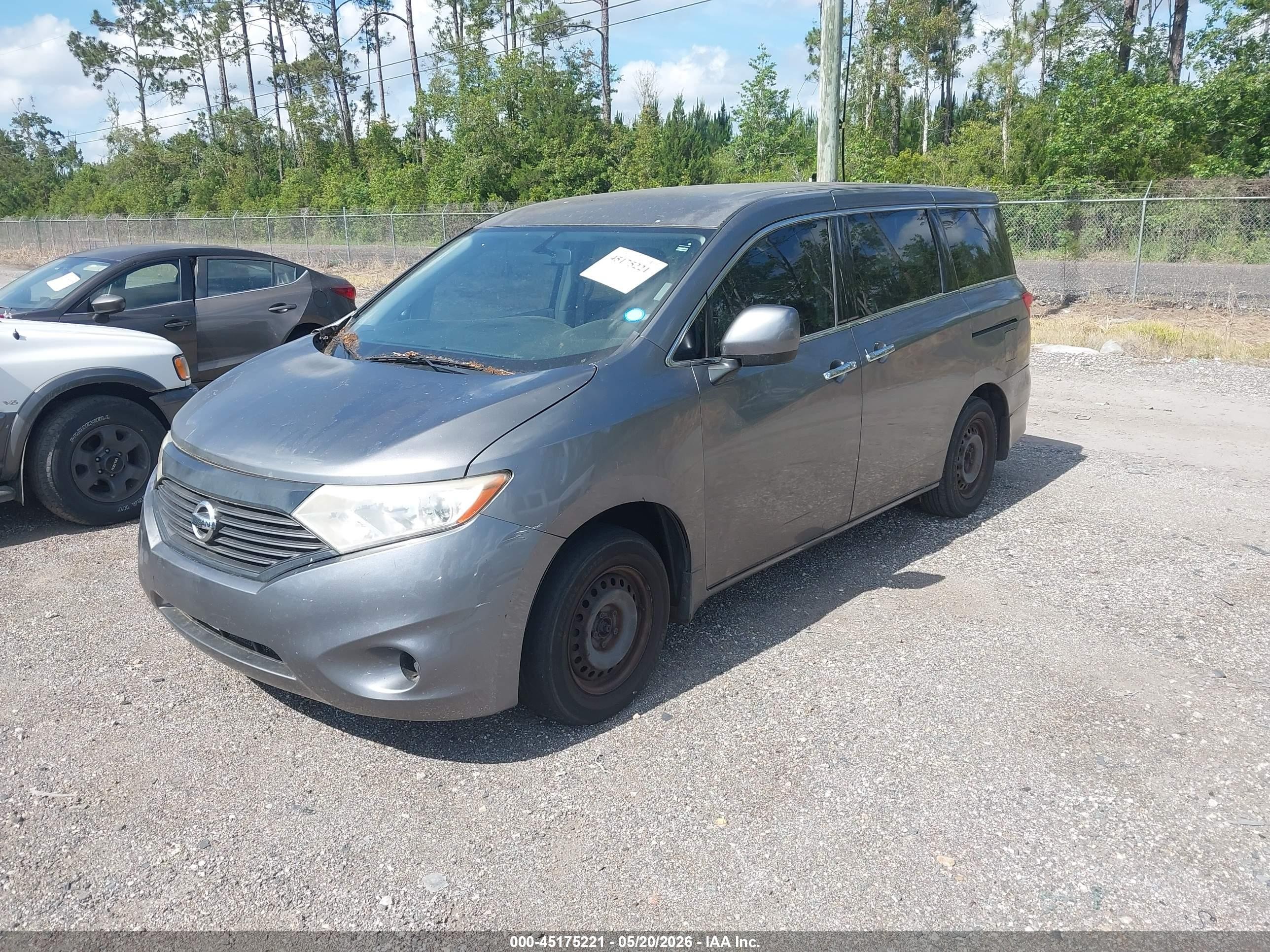 2015 Nissan Quest S Gray vin: JN8AE2KP3F9134084