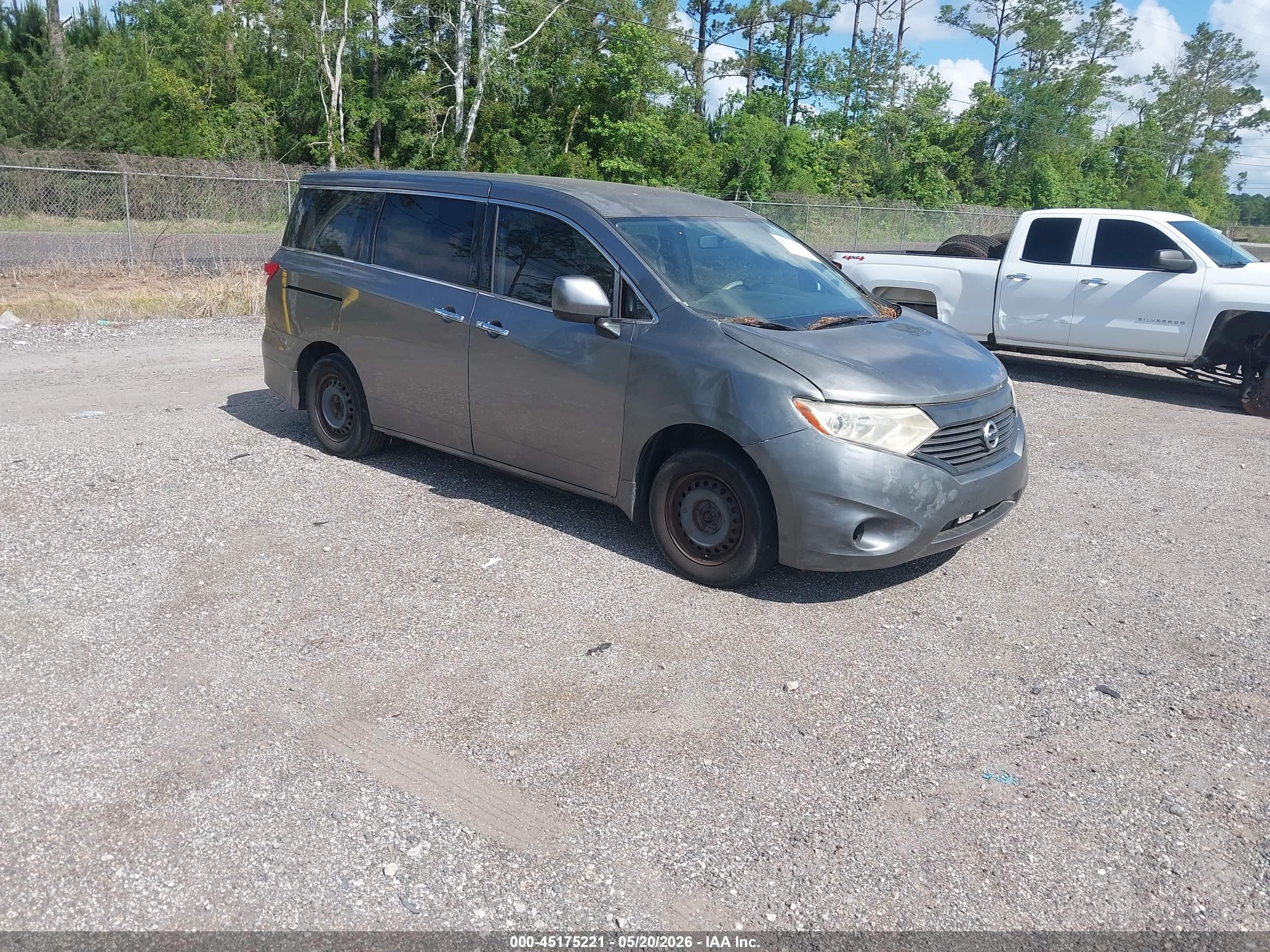 2015 Nissan Quest S Серый vin: JN8AE2KP3F9134084