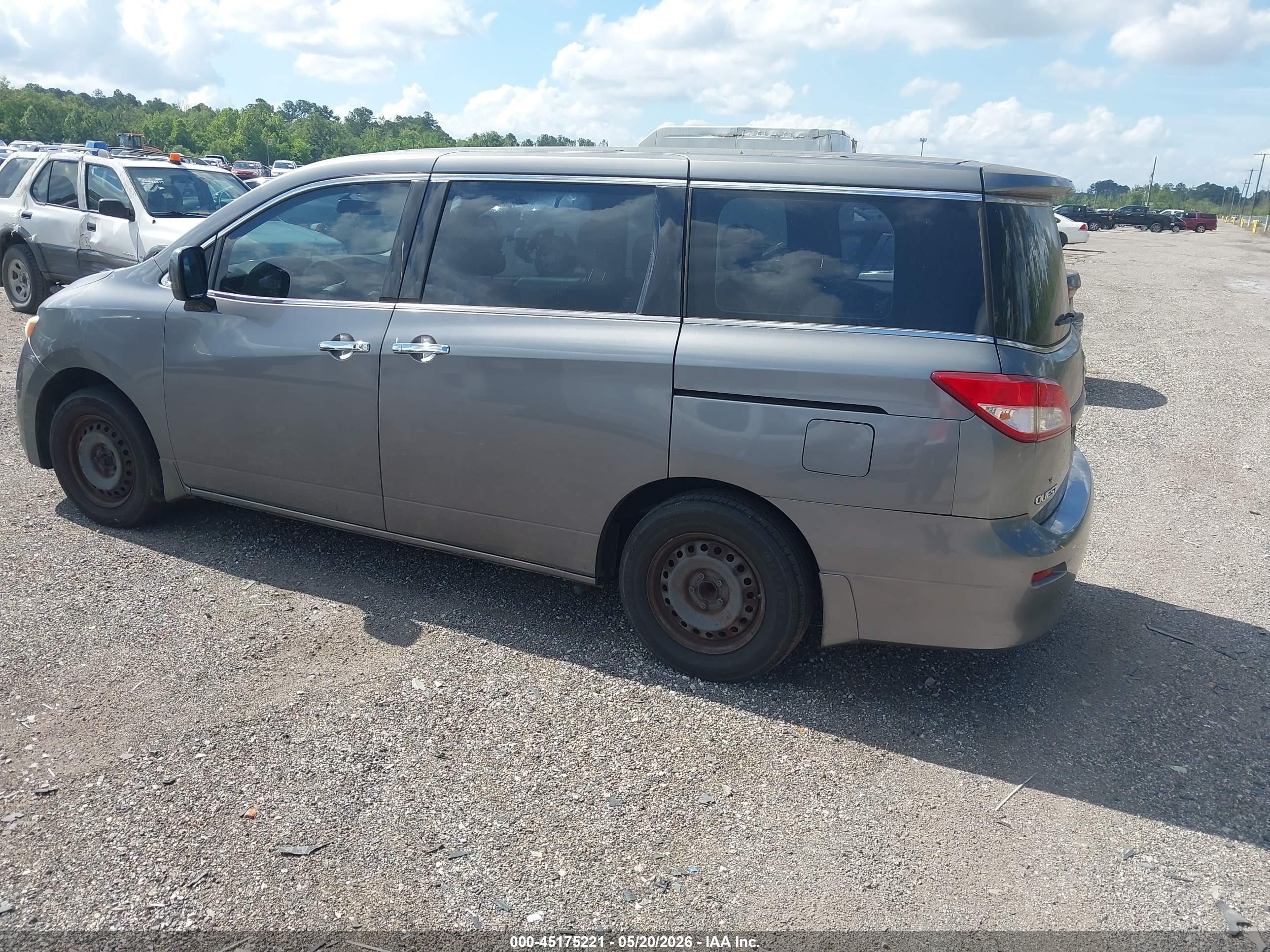 2015 Nissan Quest S Gray vin: JN8AE2KP3F9134084