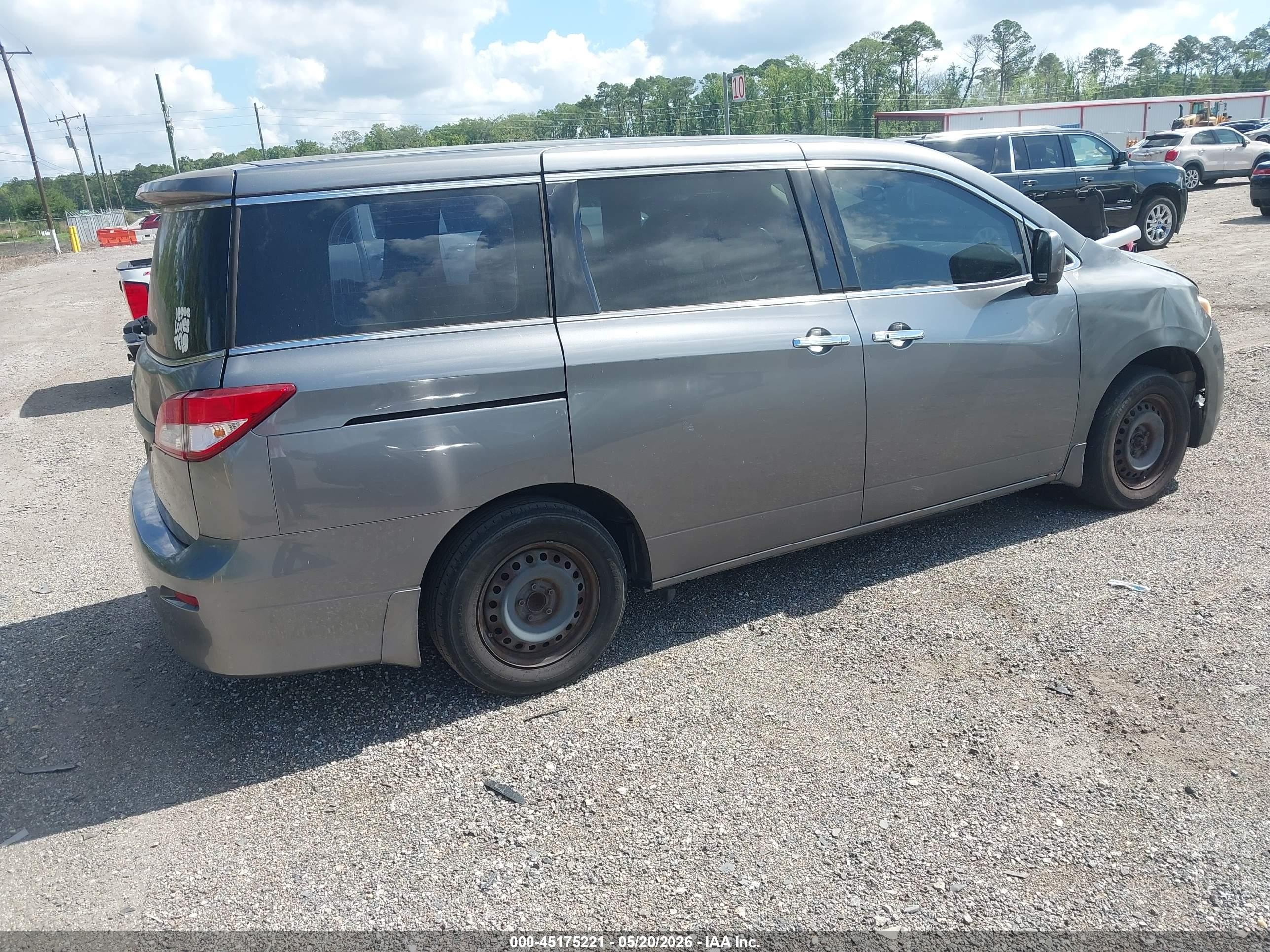 2015 Nissan Quest S Gray vin: JN8AE2KP3F9134084