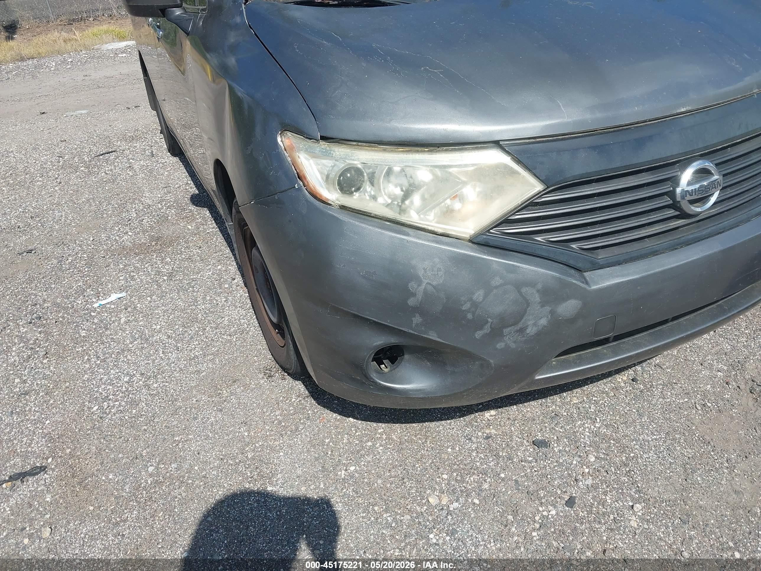 2015 Nissan Quest S Gray vin: JN8AE2KP3F9134084