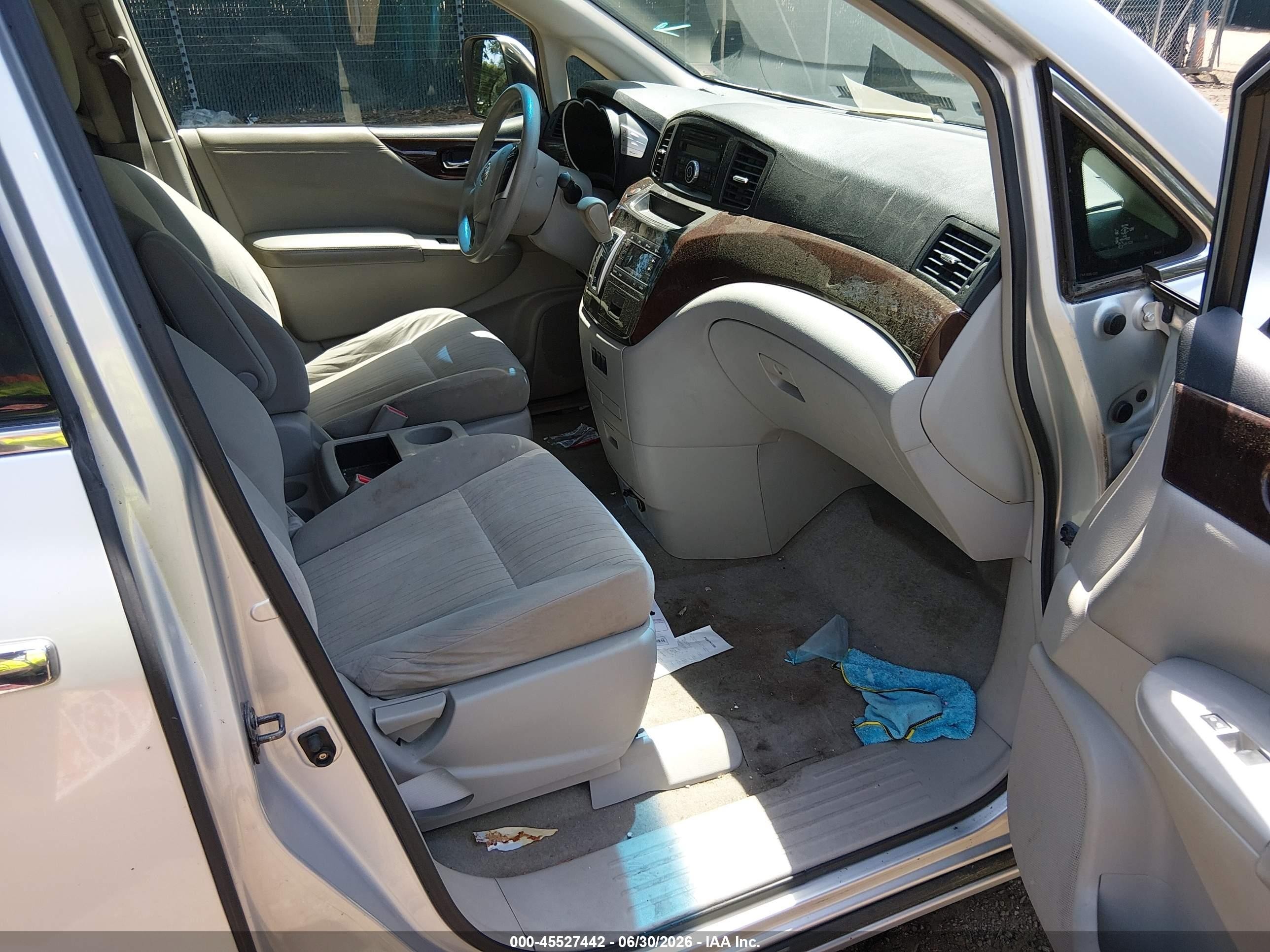 2011 Nissan Quest S Silver vin: JN8AE2KP4B9012215