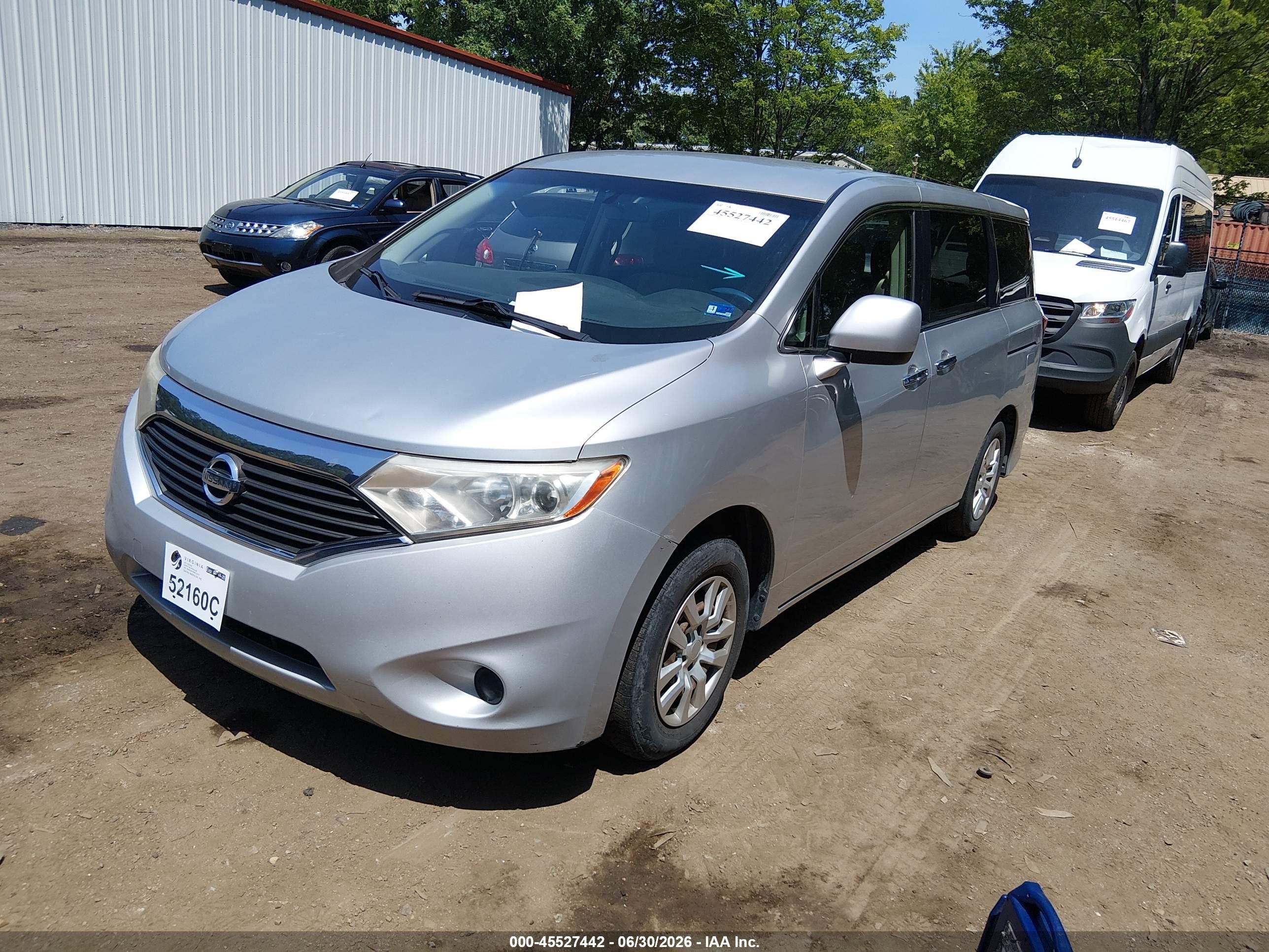 2011 Nissan Quest S Silver vin: JN8AE2KP4B9012215