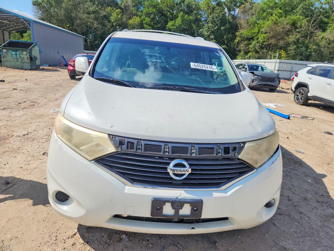 2012 Nissan Quest 3.5 S White vin: JN8AE2KP4C9035771