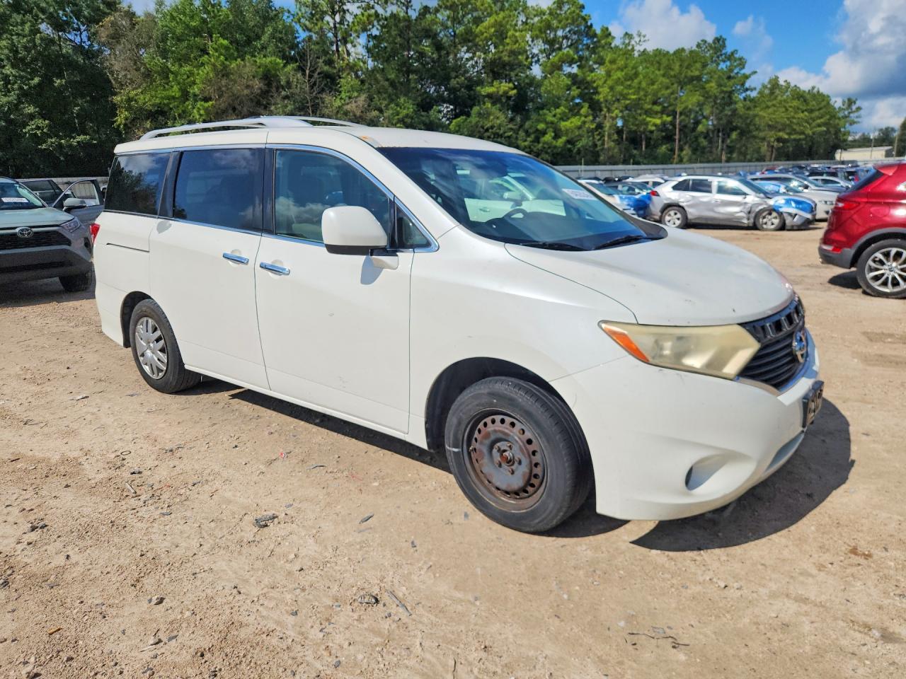2012 Nissan Quest 3.5 S White vin: JN8AE2KP4C9035771