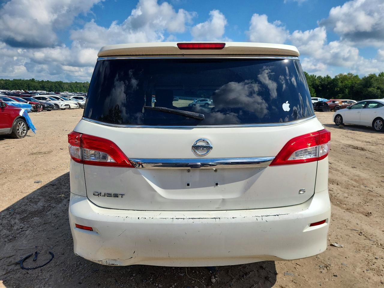 2012 Nissan Quest 3.5 S White vin: JN8AE2KP4C9035771