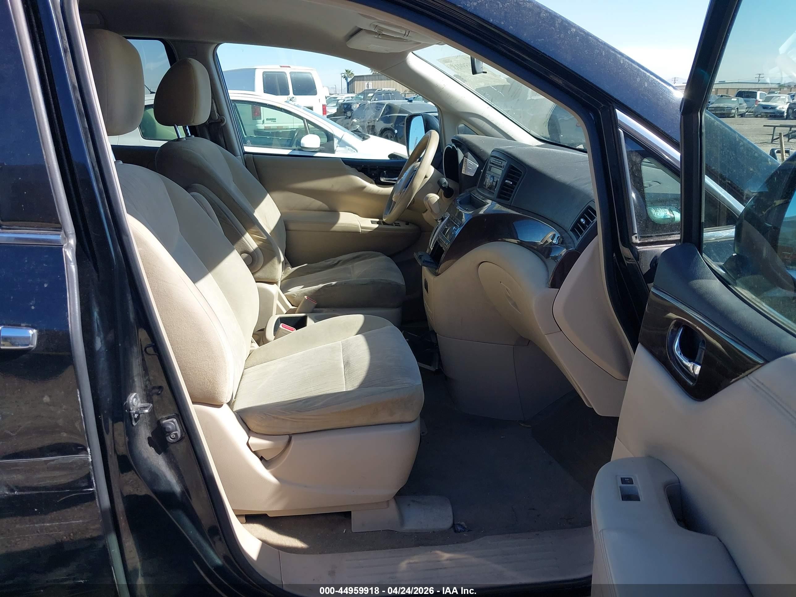 2012 Nissan Quest S Black vin: JN8AE2KP4C9041294