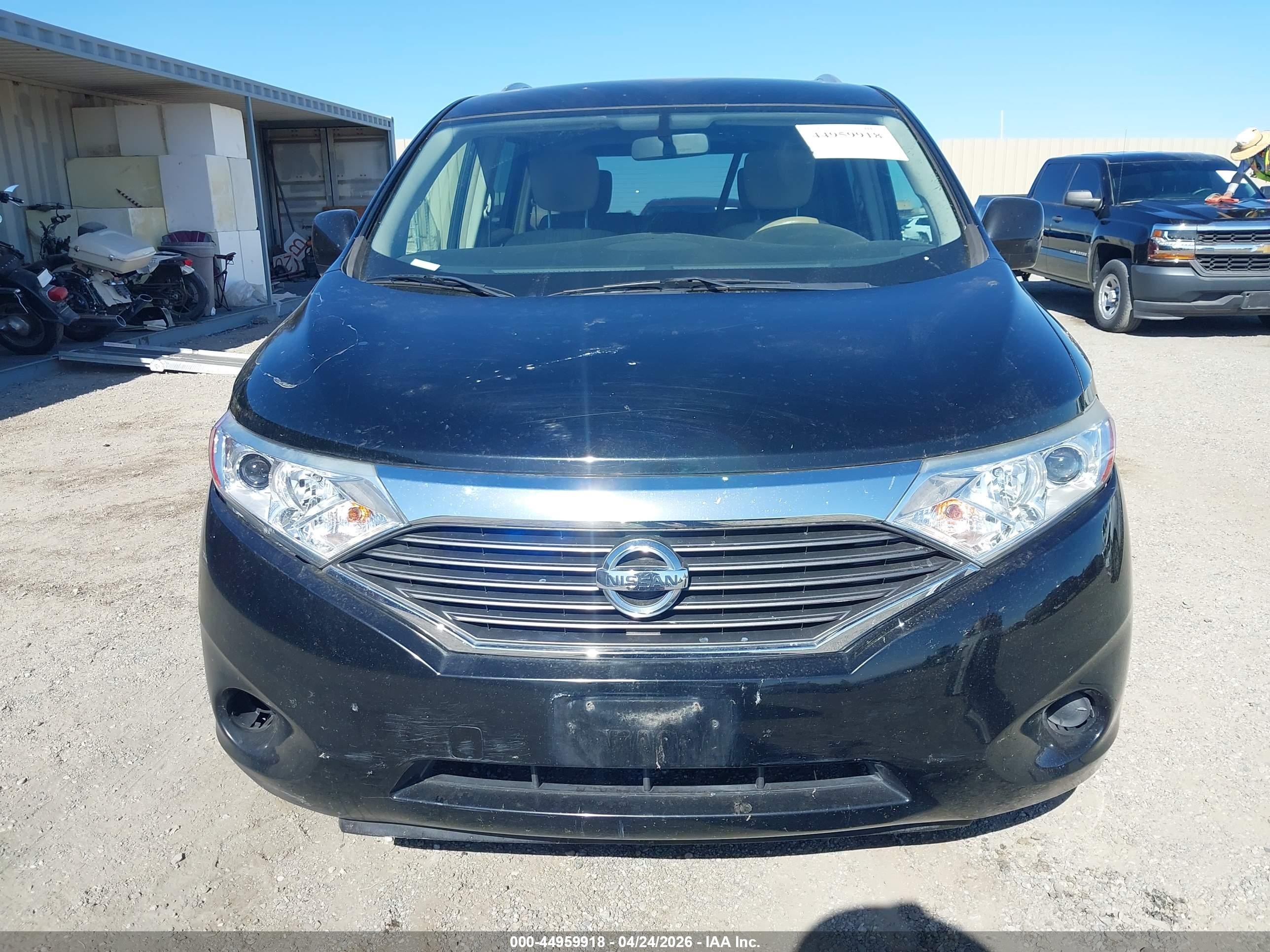2012 Nissan Quest S Black vin: JN8AE2KP4C9041294